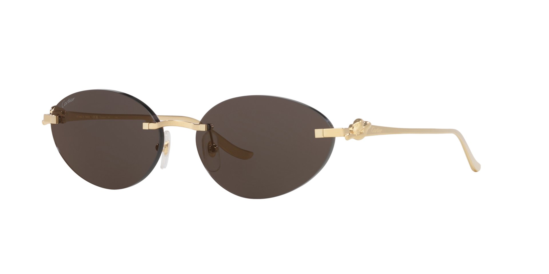 Cartier Femme Sunglass CT0504S - Couleur du Monture Or Couleur de Lentille Gris 1050 €