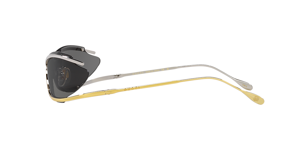Gucci GG1487S-001 XXL (68 - 21) with Grey lenses and Gold frame