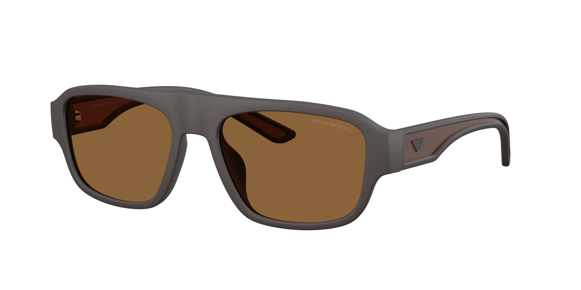Emporio Armani Man Sunglass EA4266U -  Frame color: Rubberised Matt Brown, Lens color: Brown
