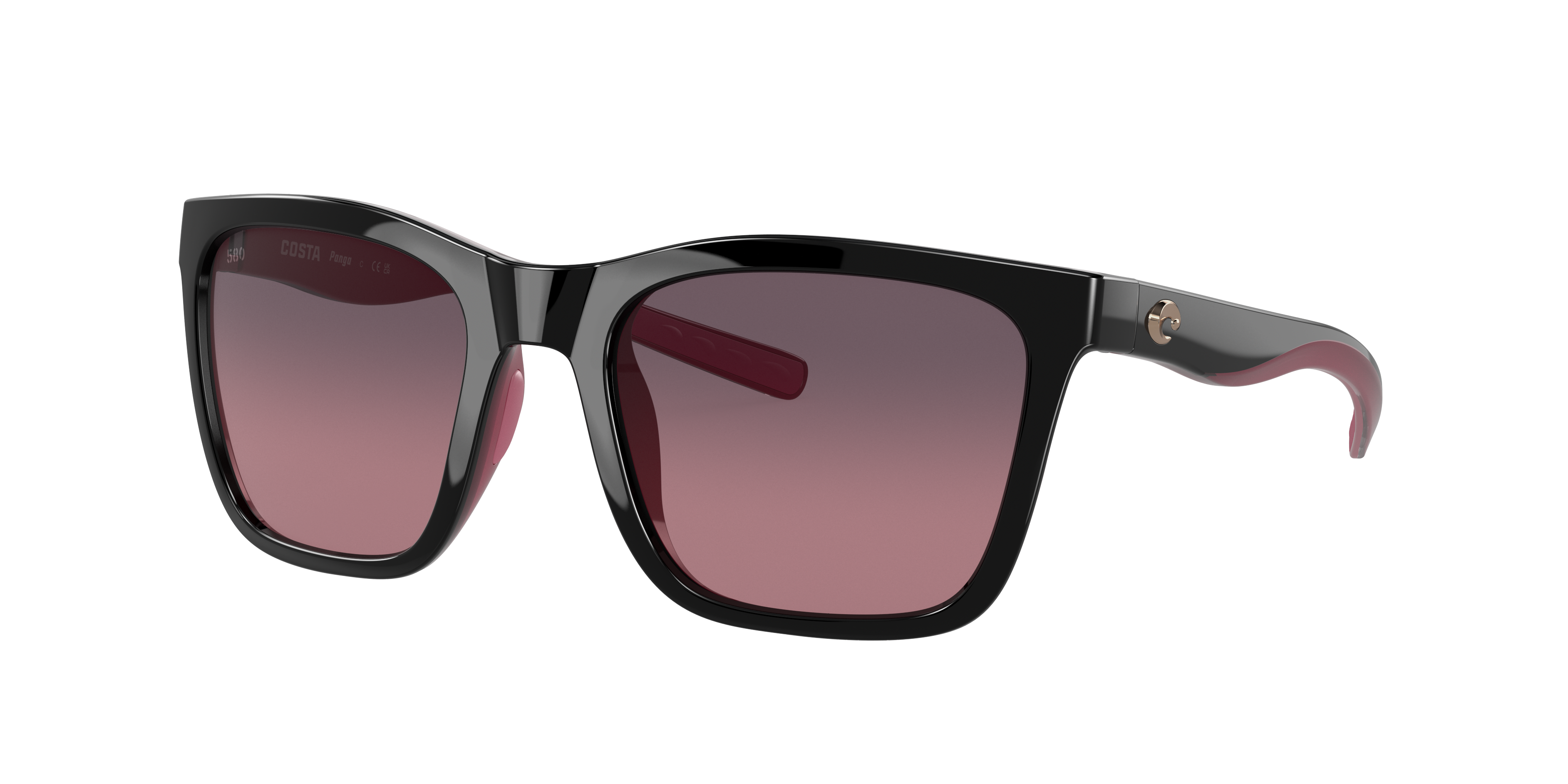 Costa Woman Sunglass 6S9037 Panga -  Frame color: Black/Crystal/Fuchsia, Lens color: Rose Gradient
