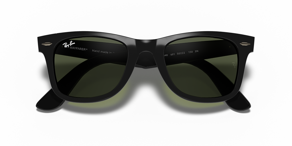 Ray-Ban Wayfarer Ease M (50 - 22) with Green lenses and Black