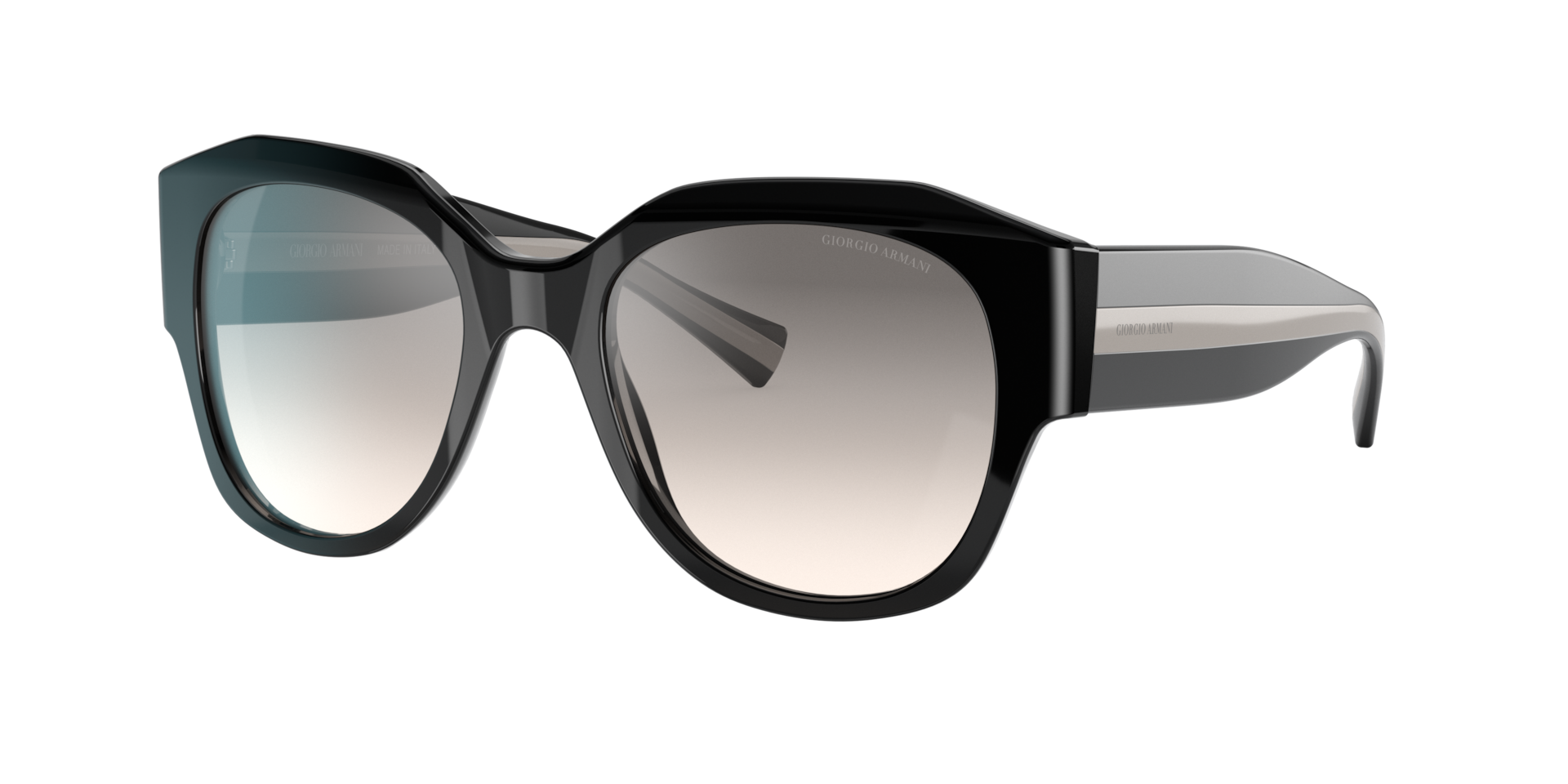 Giorgio Armani Woman Sunglass AR8140 - Frame color: Black, Lens color: Gradient Brown Mirror Silver