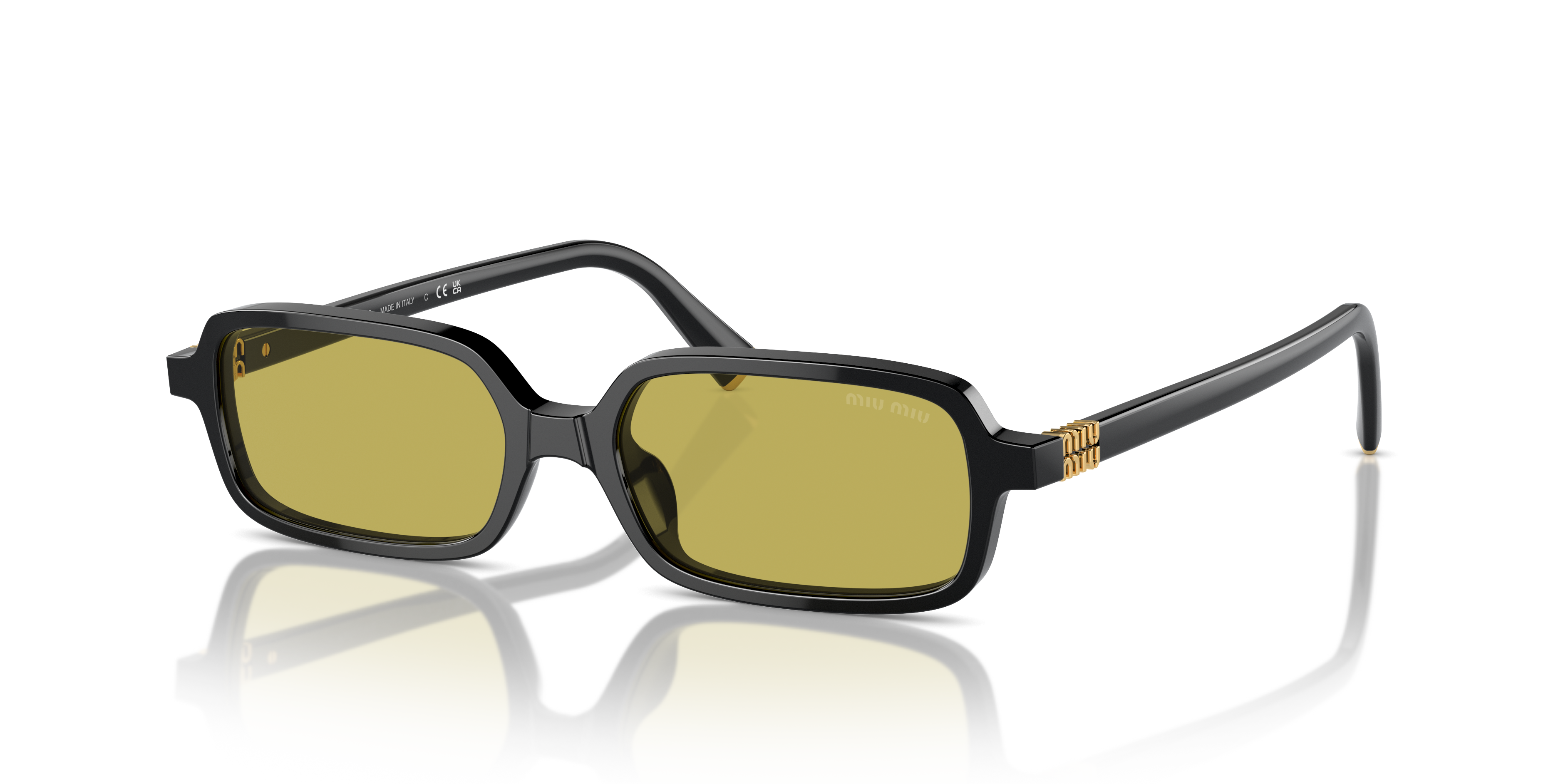 Miu Miu MU 11ZS S (51 - 16) with Green lenses and Black frame