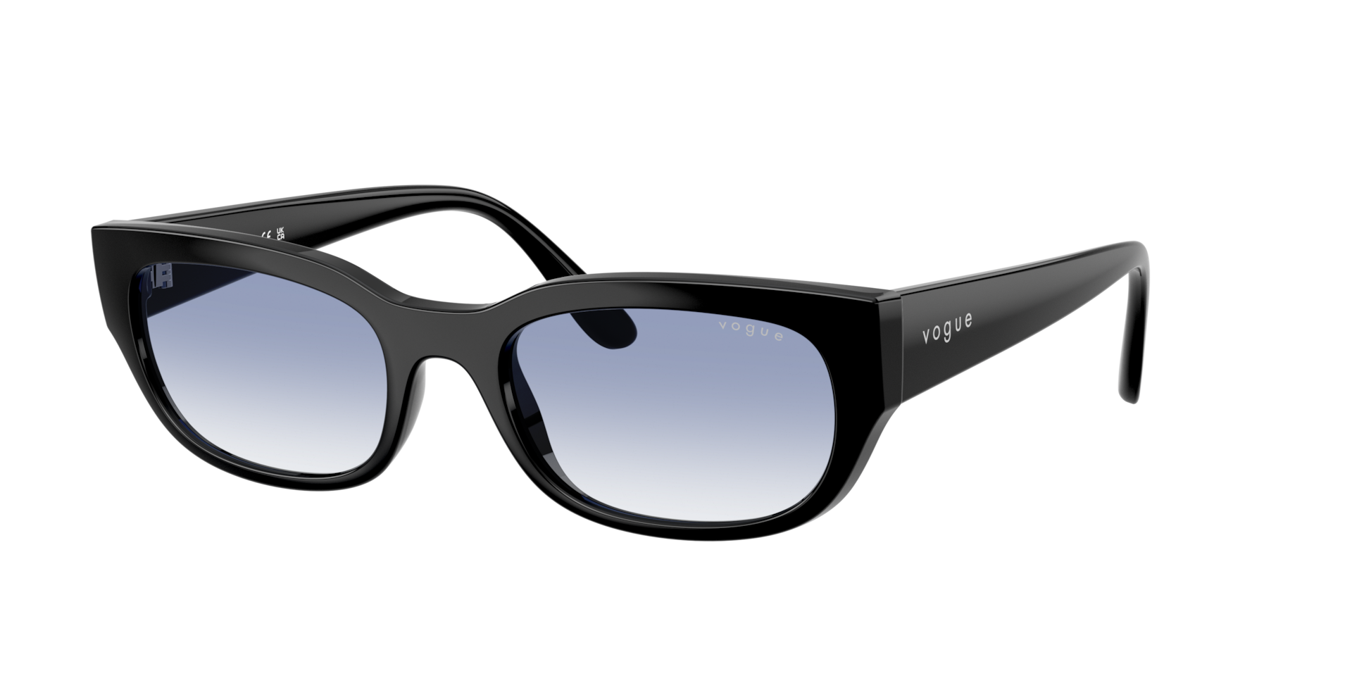 Vogue Eyewear Woman Sunglass VO5669S - Frame color: Black, Lens color: Clear Gradient Light Blue