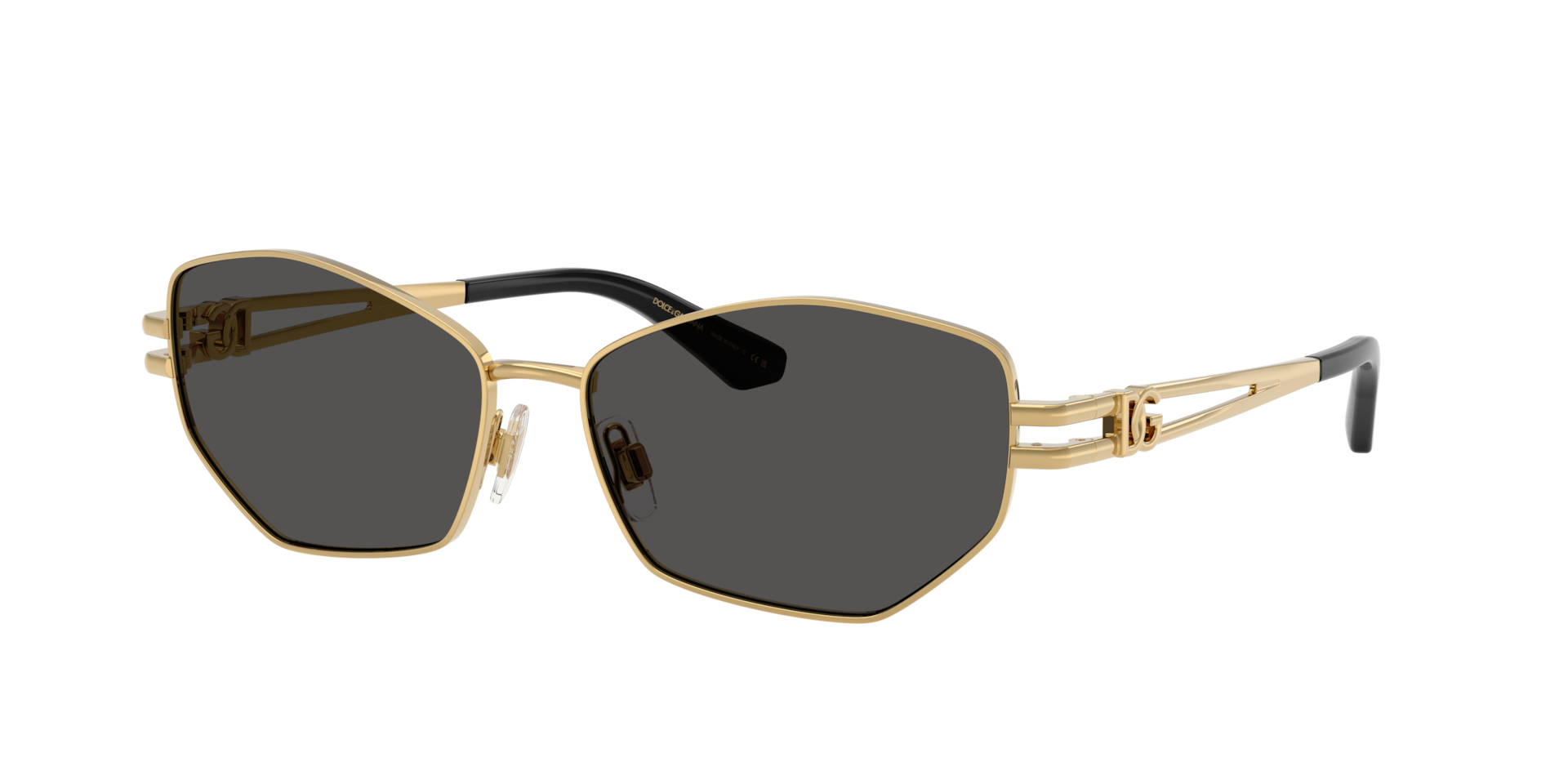 Dolce&Gabbana Frau Sunglass DG2338 - Rahmenfarbe: Gold, Linsenfarbe: Dunkelgrau