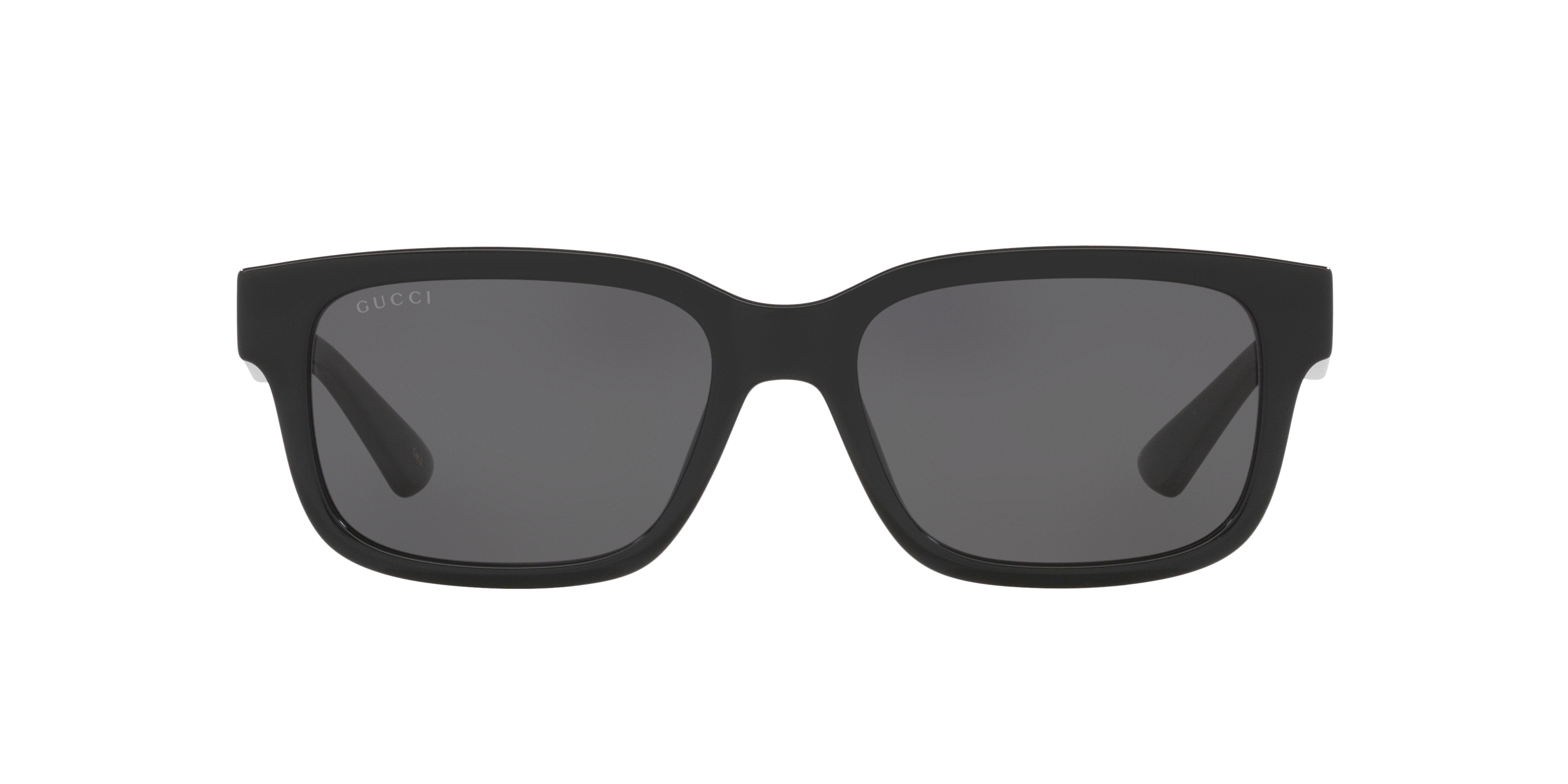 Gucci GG1583S L (56 - 18) com Lentes Cinza e Armação Preto