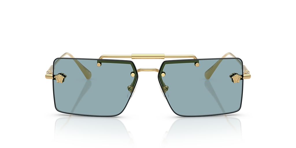 Versace VE2245 L (60 - 13) with Blue lenses and Gold frame