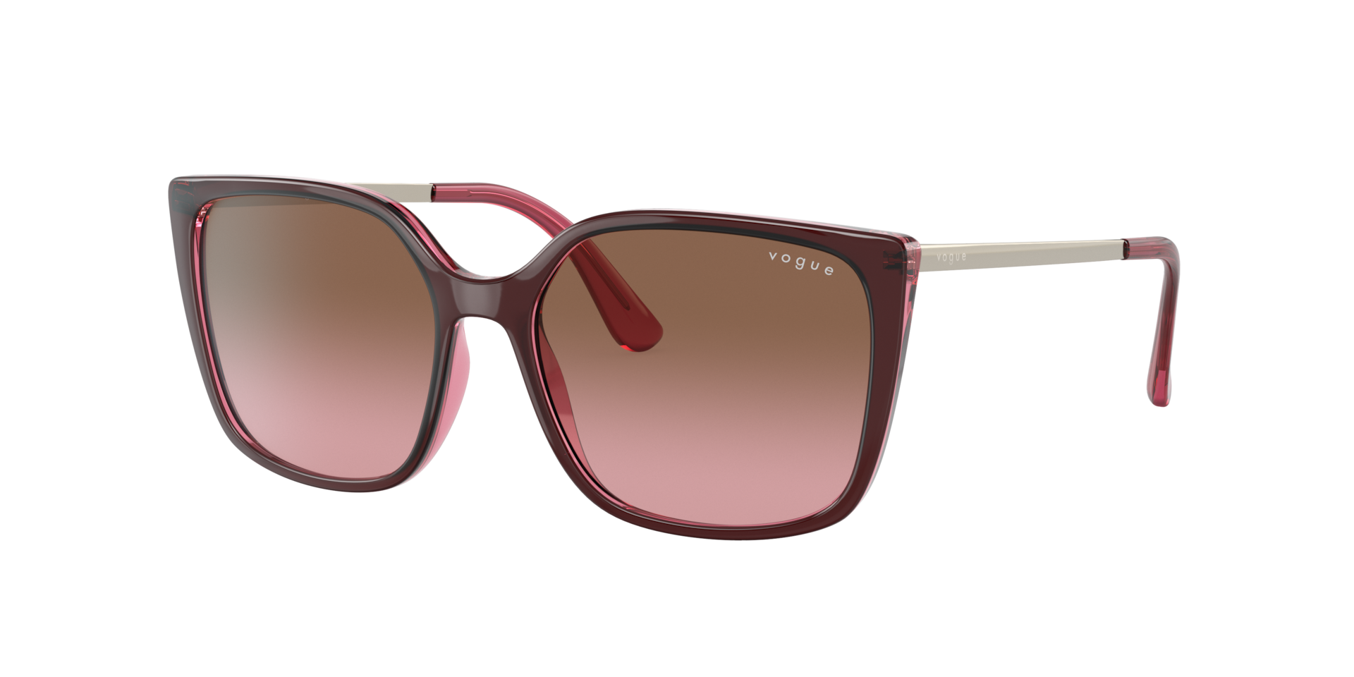 Vogue Eyewear Woman Sunglass VO5353S - Frame color: Top Red On Transparent Pink, Lens color: Pink Gradient Brown