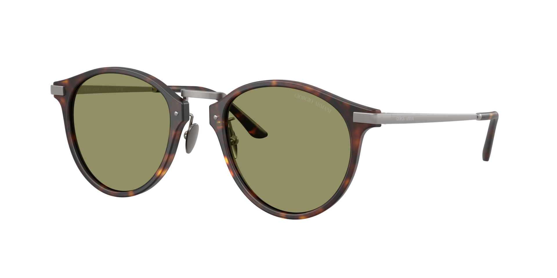 Giorgio Armani Green Man Ar8250 640353 Sunglasses Acetate Turtle Pantos Normal - Image 3