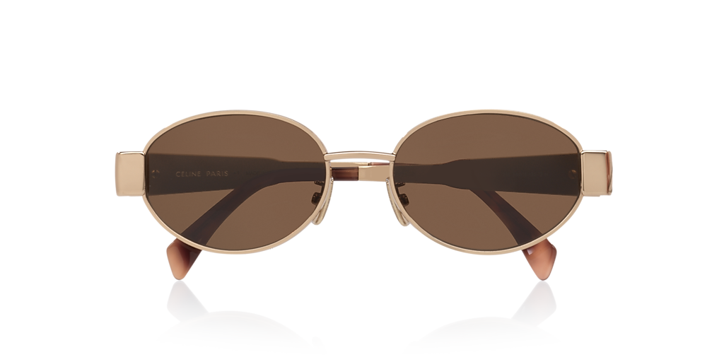 Celine Triomphe Metal CL40235U S (54 - 18) with Brown lenses and