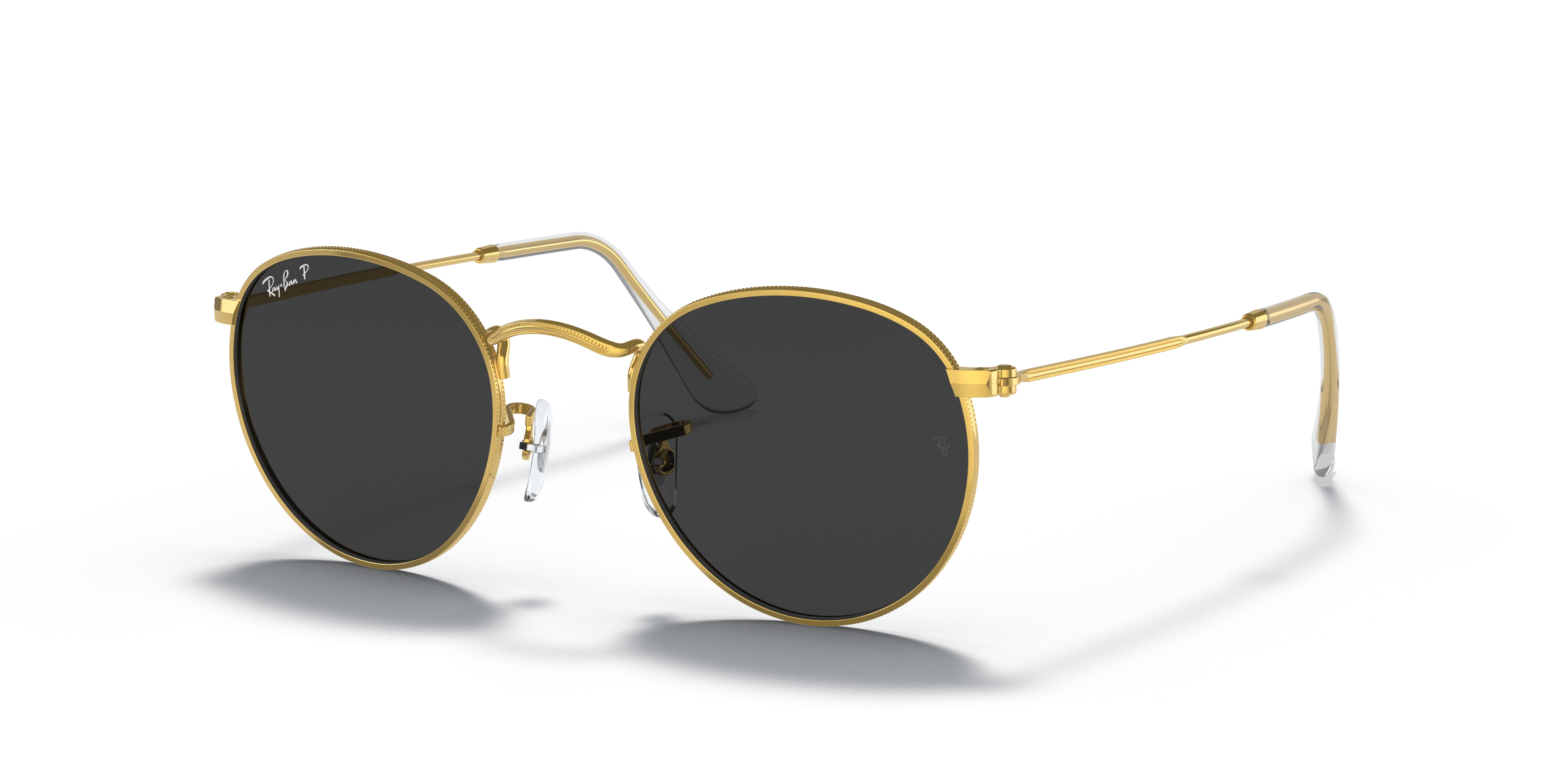 [未使用に近い] Ray-Ban ROUND L 53-21 Ray-Ban Round Metal L (53 - 21) with Black lenses and Gold frame