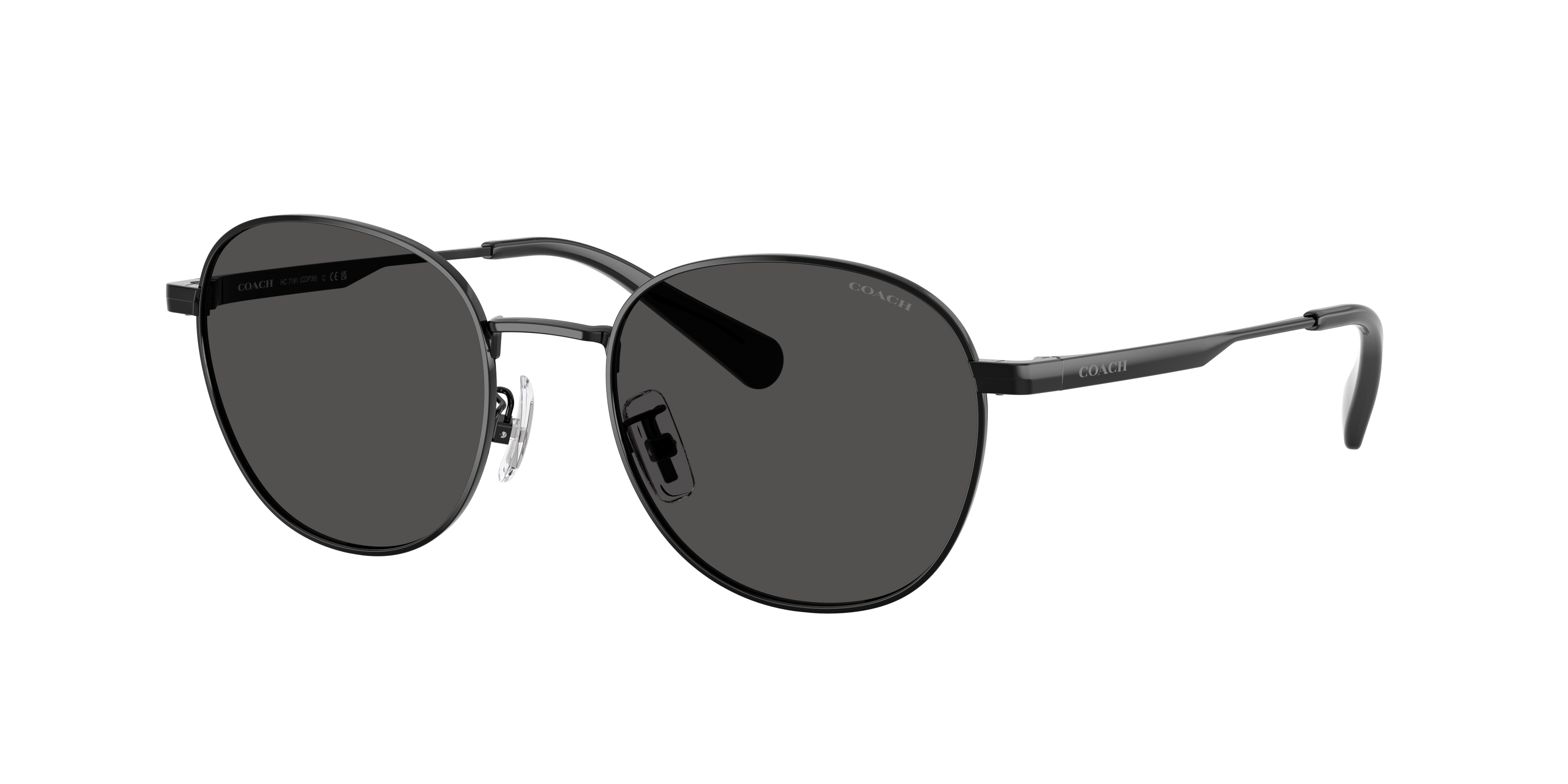 Coach Man Sunglass CDP36 -  Frame color: Shiny Black, Lens color: Grey Solid