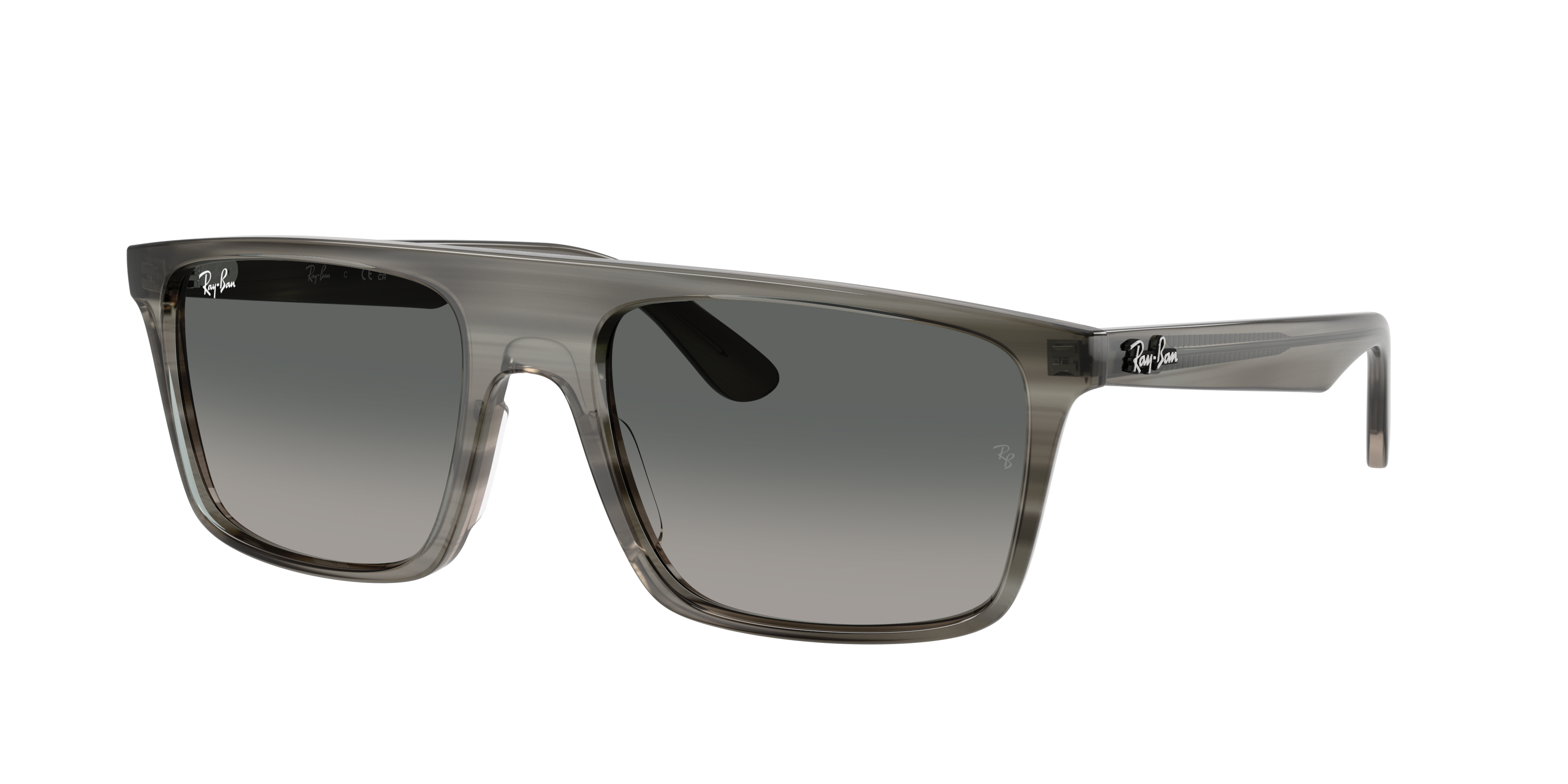 Ray-Ban Unisex Sunglass RB2222 -  Frame color: Striped Grey, Lens color: Gradient Grey