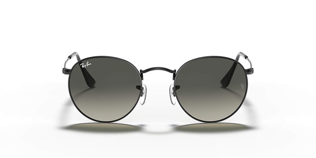 Ray-Ban Round Flat Lenses L (53 - 21) with Grey lenses and Black