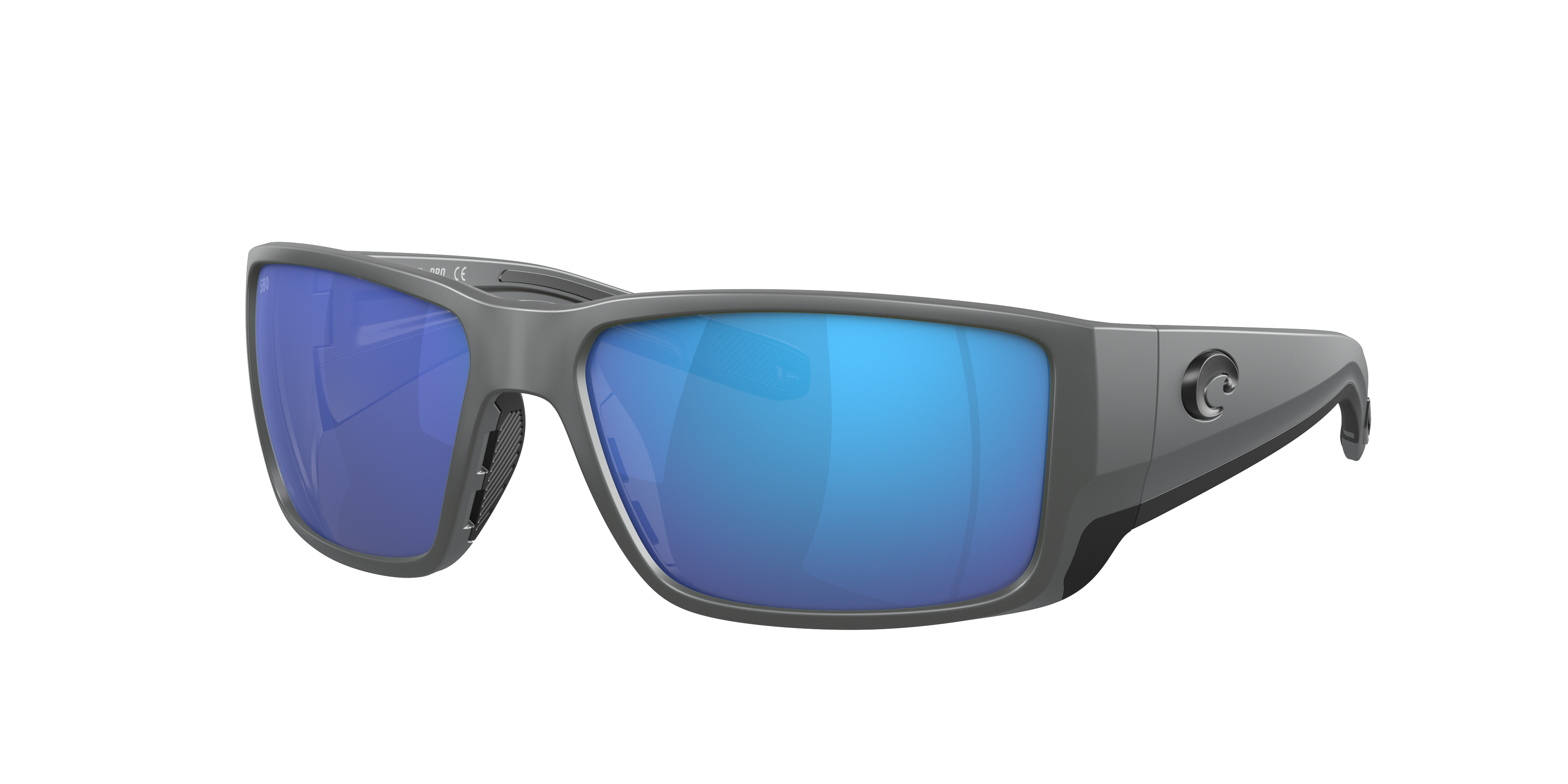Costa Man Sunglass Blackfin PRO -  Frame color: Matte Gray, Lens color: Blue Mirror