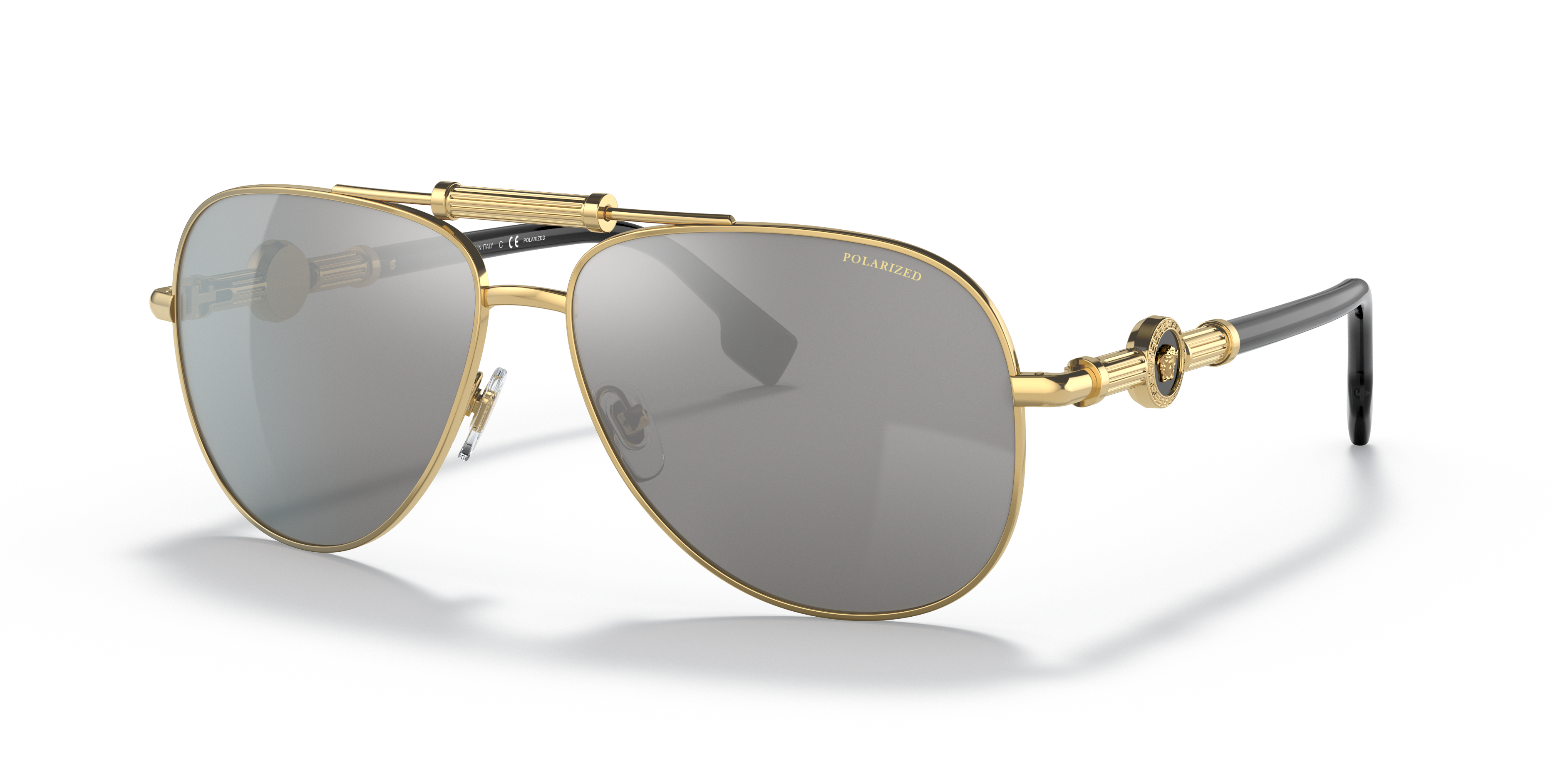 Versace VE2236 XL (59 - 14) with Grey lenses and Gold frame