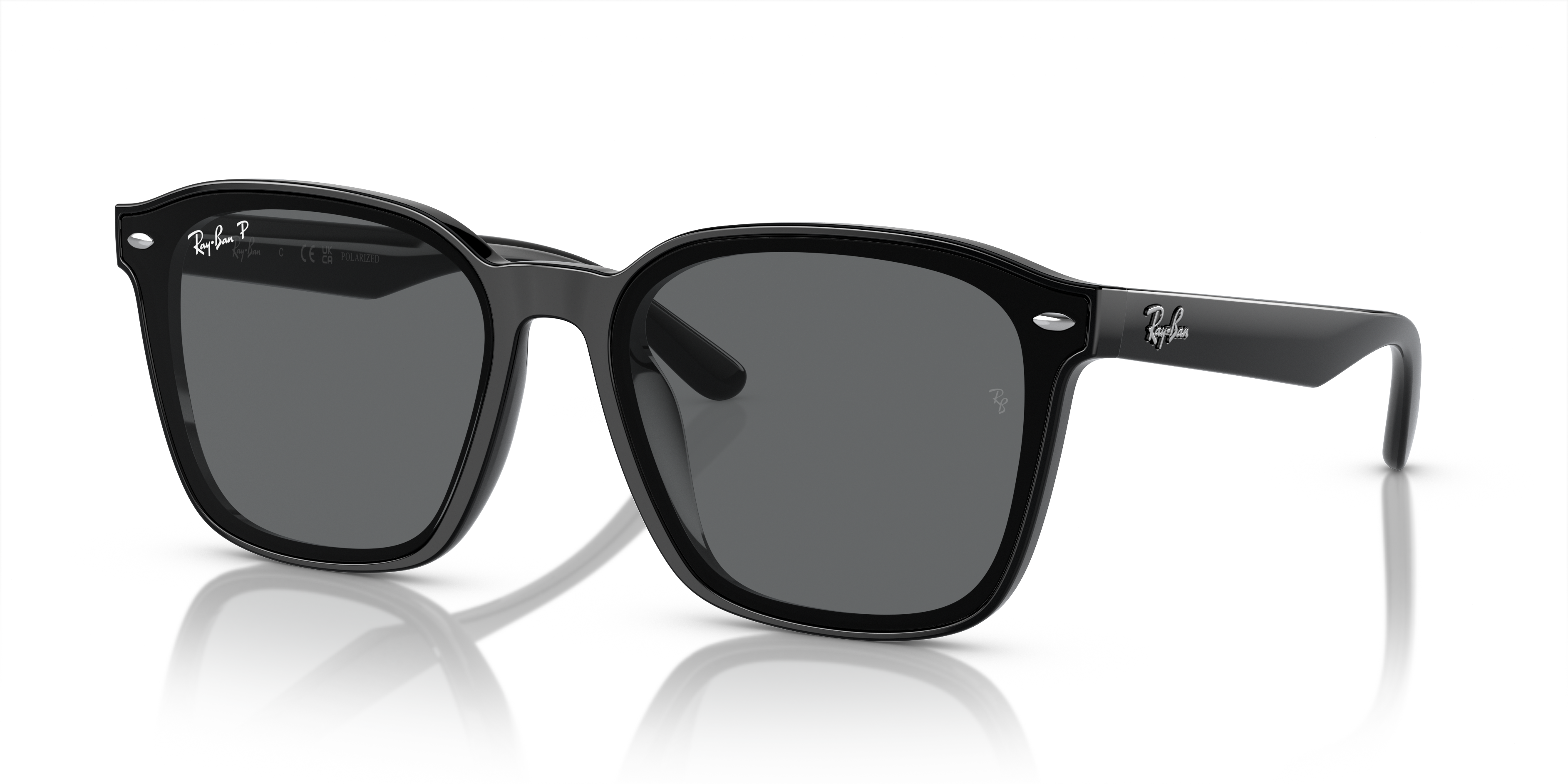 Ray-Ban RB 4326 偏光サングラス ブラック Ray-Ban RB4392D XXL (66 - 17) with Grey lenses and Black frame