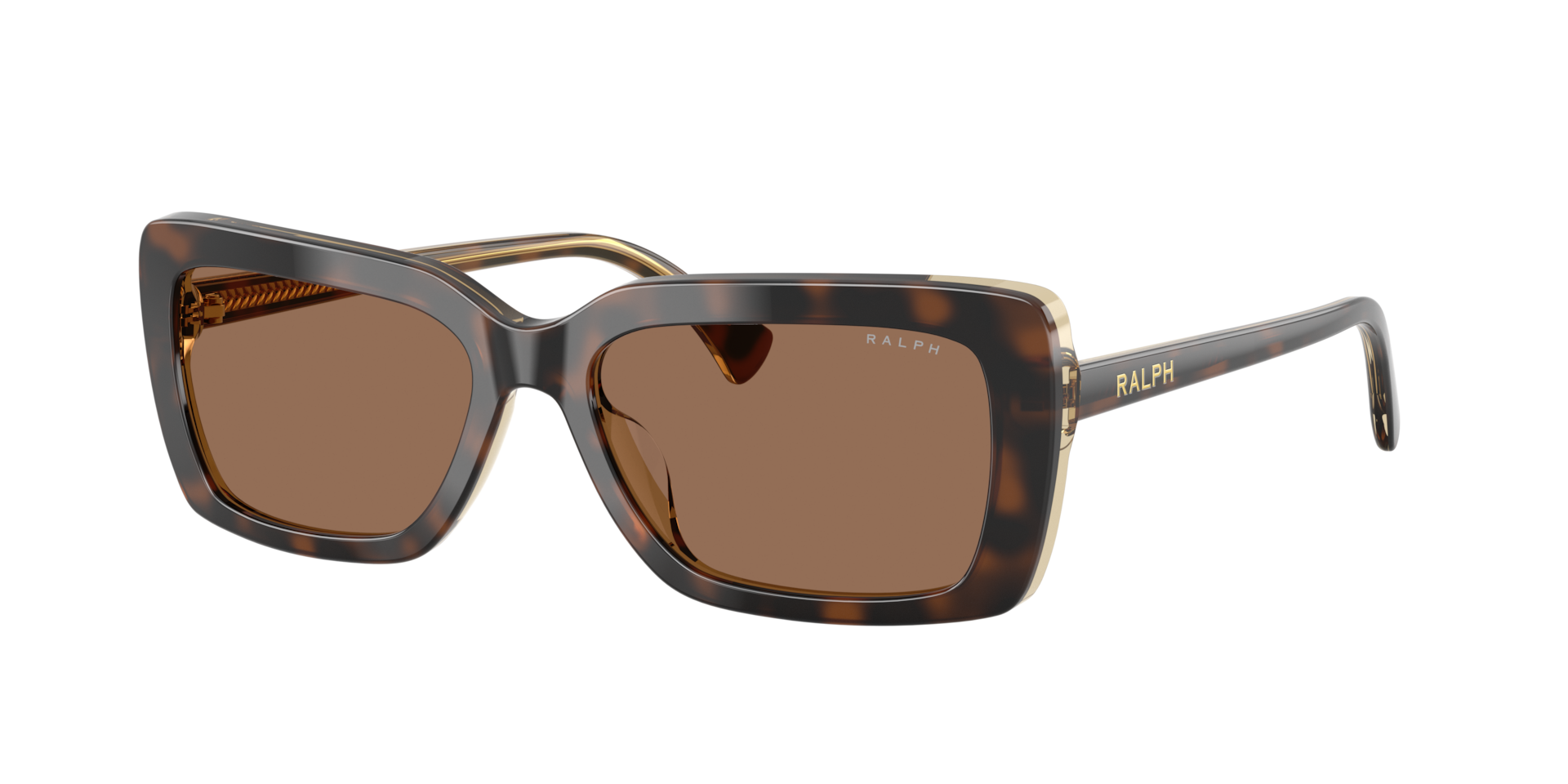 Ralph Femme Sunglass RA5342U - Couleur du Monture Havana fonc sur Transparent Couleur de Lentille Brun 109 €
