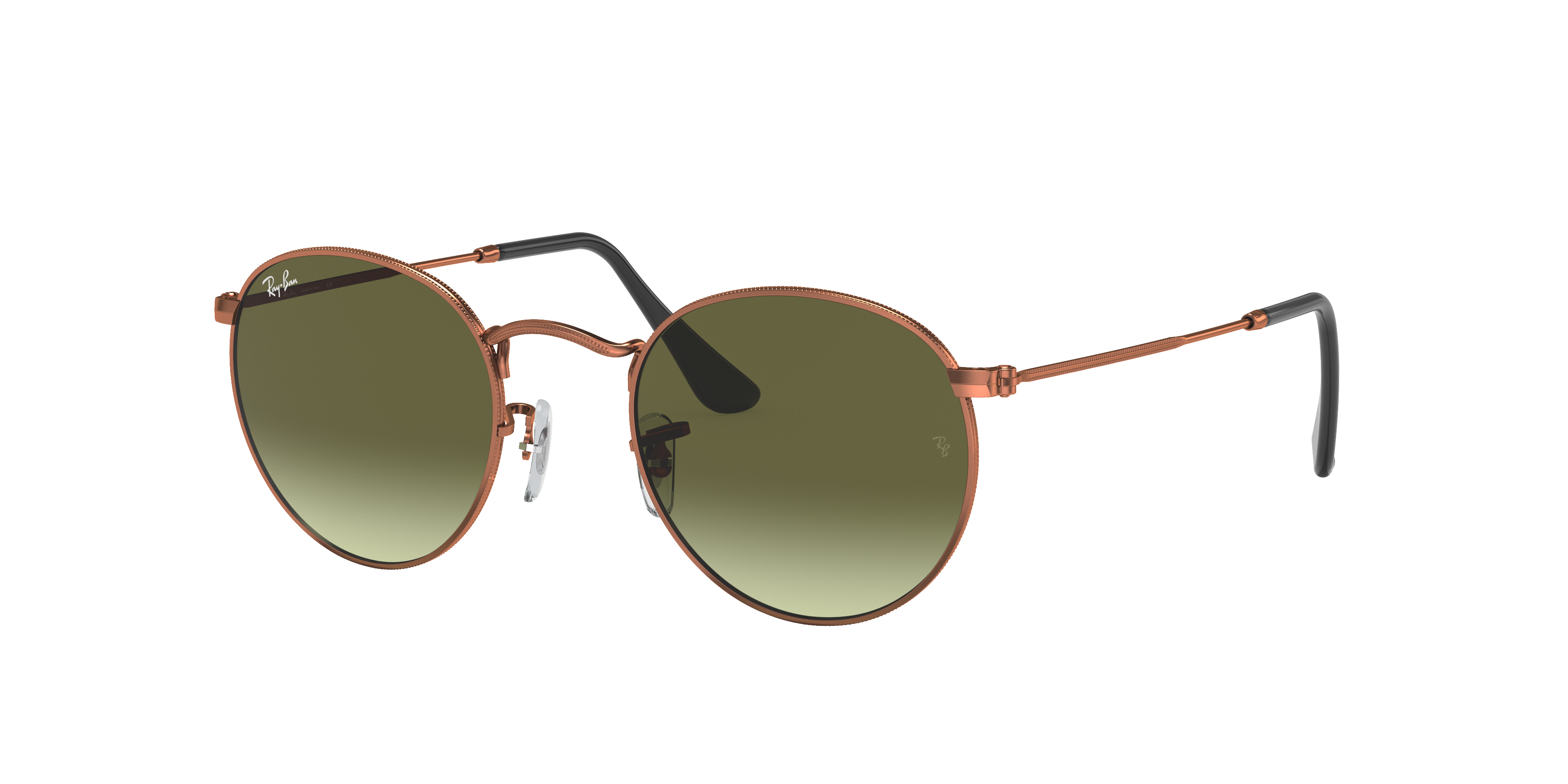Ray-Ban Unisex Sunglass Round Metal -  Frame color: Bronze-Copper, Lens color: Green Gradient