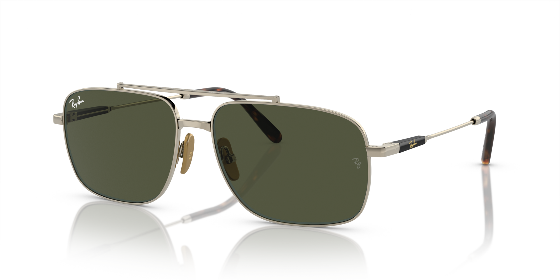 Ray-Ban Michael Titanium XL (59 - 15) with Green lenses and Gold