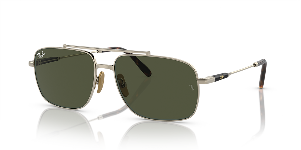 Ray-Ban Michael Titanium XL (59 - 15) with Green lenses and Gold