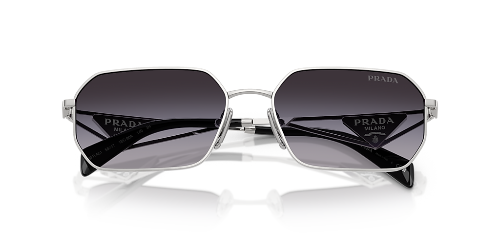 Prada PR A51S XL (58 - 17) with Grey lenses and Silver frame