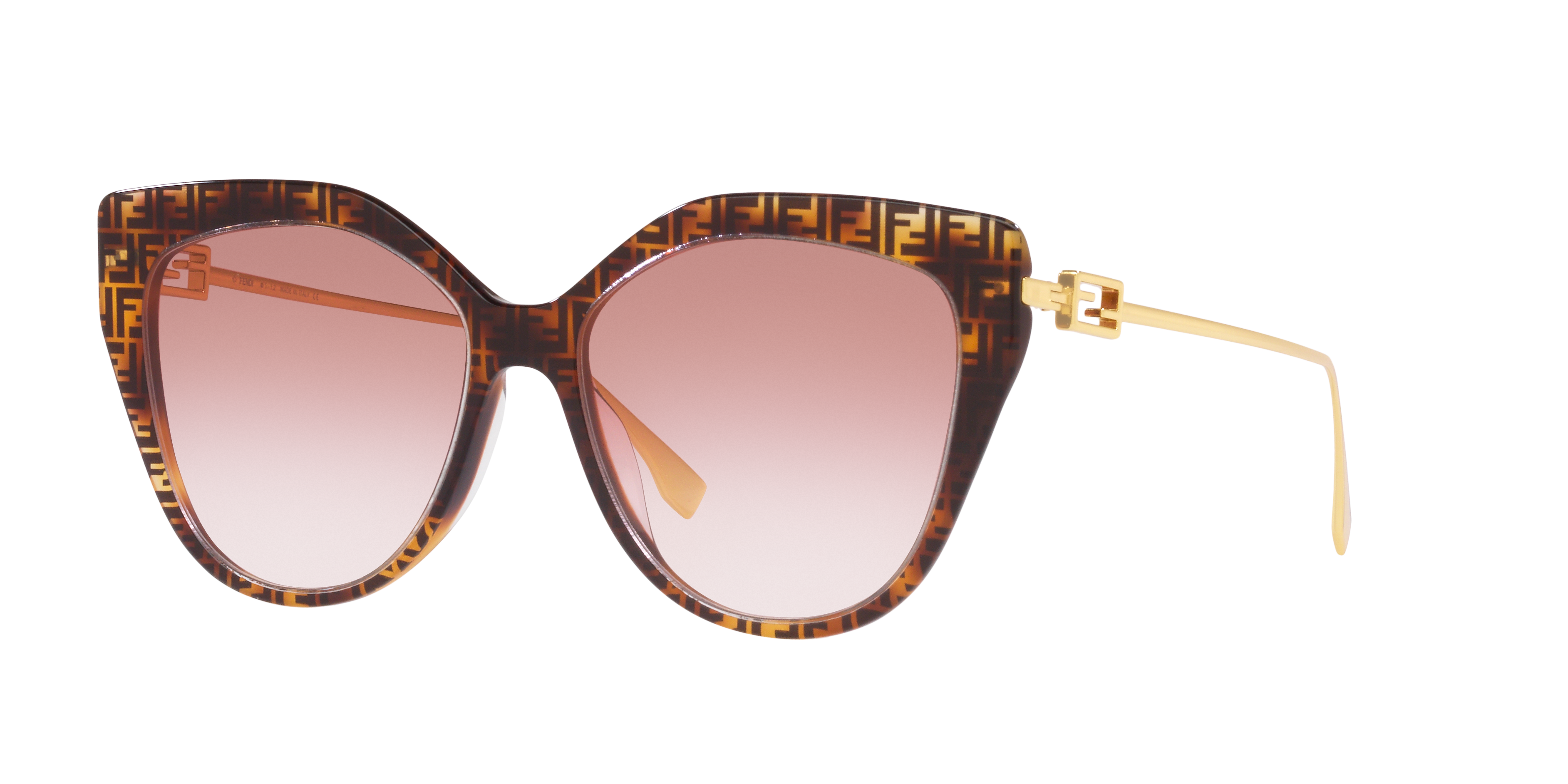 Fendi Woman Sunglass FE40011U -  Frame color: Tortoise, Lens color: Red