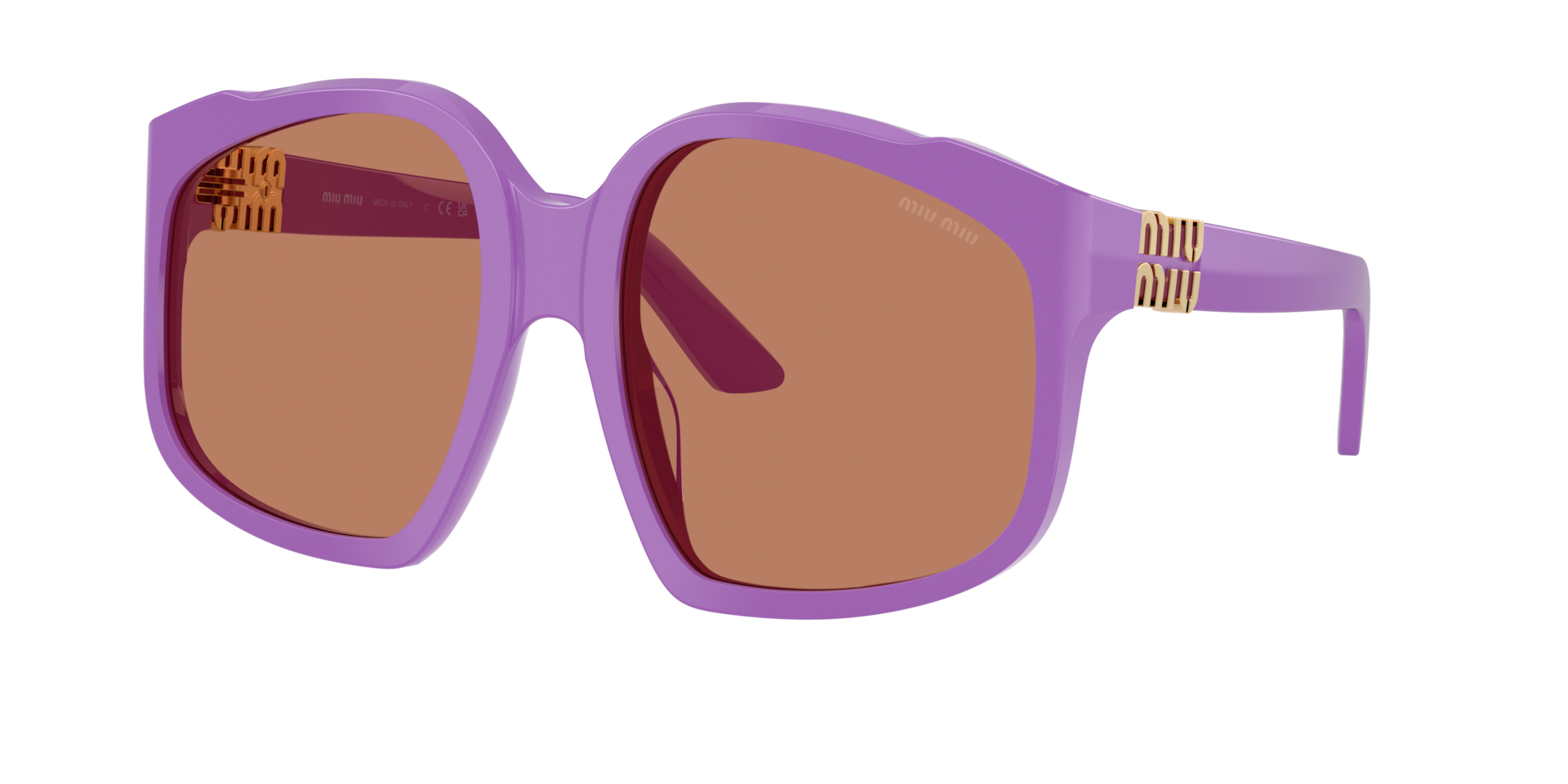 Miu Miu Femme Sunglass MU A07S - Couleur du Monture Violet Couleur de Lentille Brun 273 €