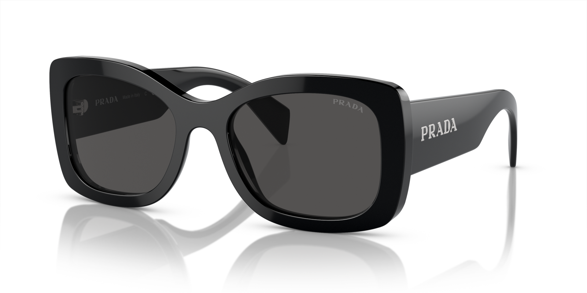 Prada PR A08S M (56 - 20) with Grey lenses and Black frame