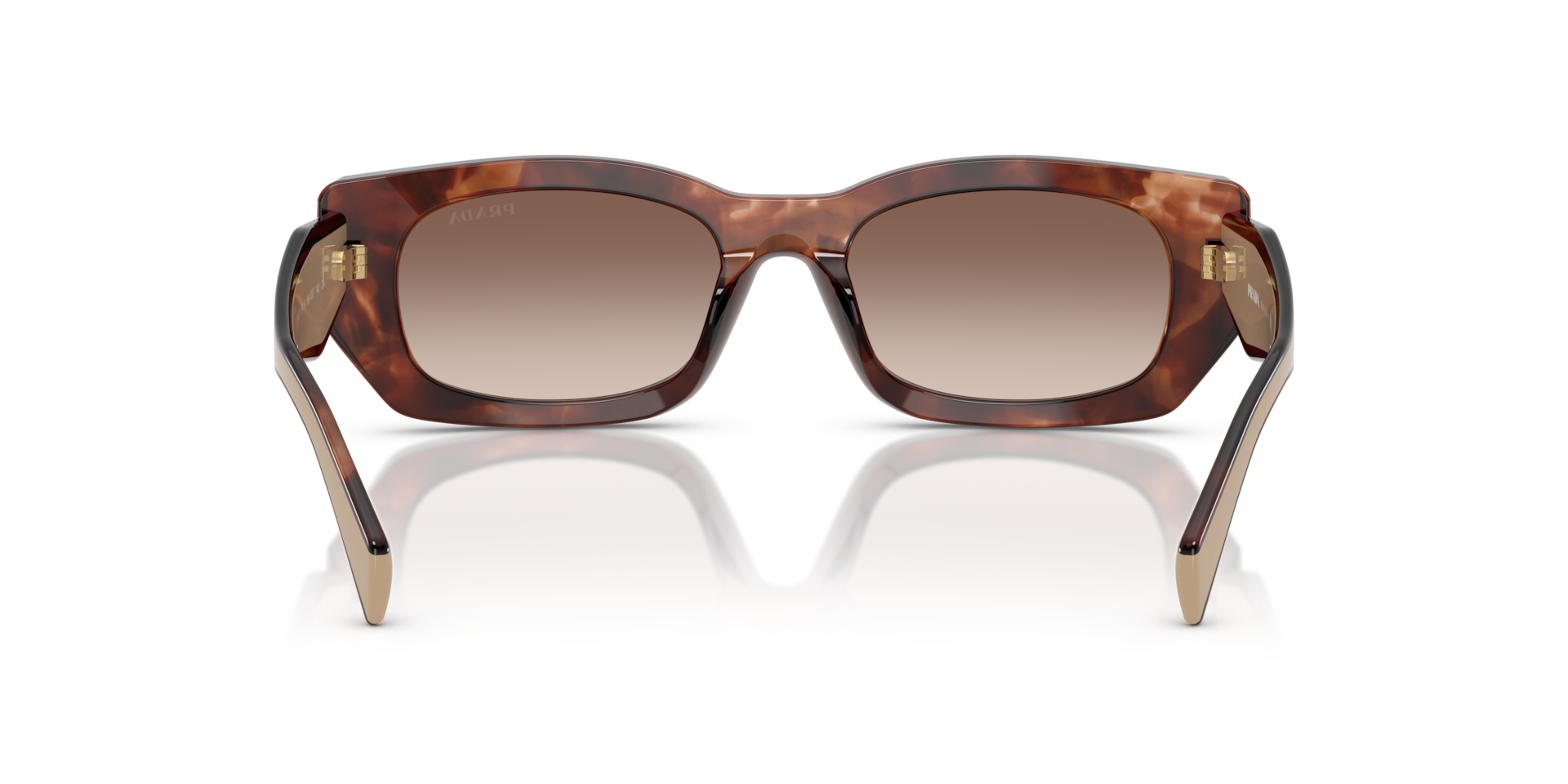 Prada Sunglasses PR B05S Tortoise Shell Rectangular Brown NWT 430 Prada PR B05SF Pillow Sunglasses | Neiman Marcus main image 3