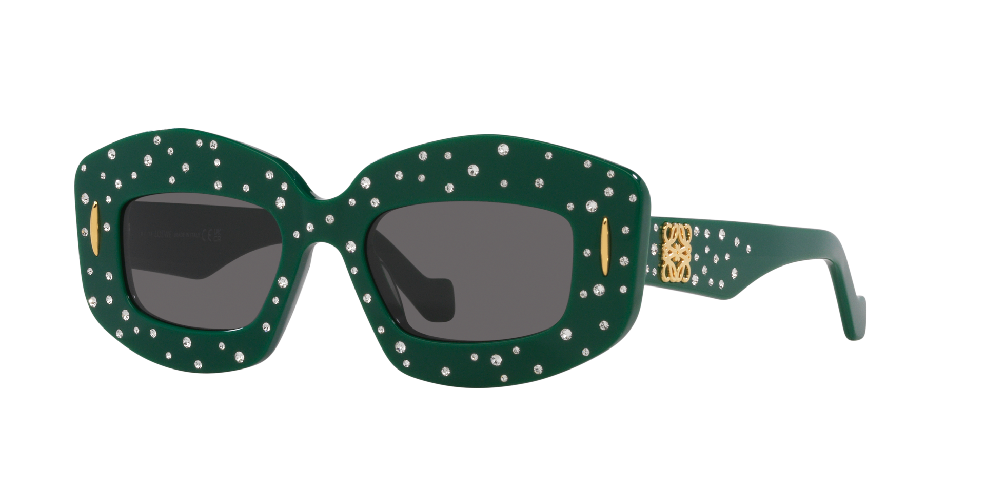 Loewe Femme Sunglass Anagram LW4114IS - Couleur du Monture Vert Couleur de Lentille Gris 200 €