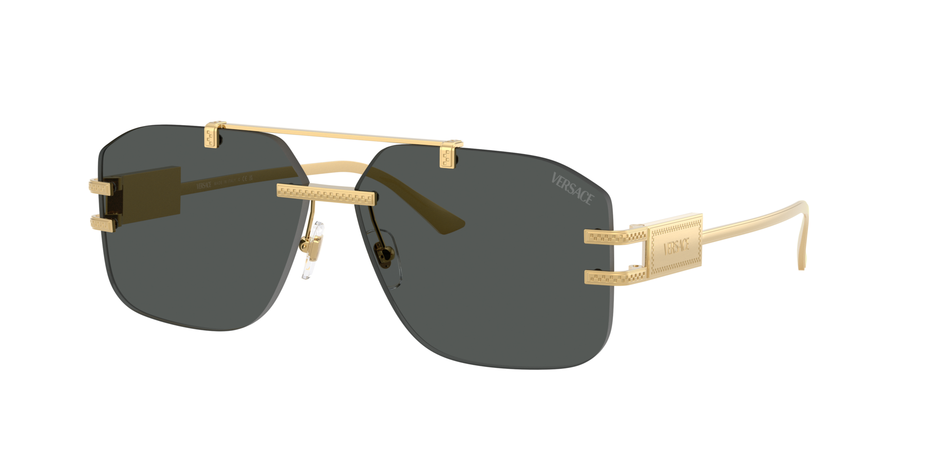 Versace VE2275 L (60 - 13) com Lentes Cinza e Armação Ouro