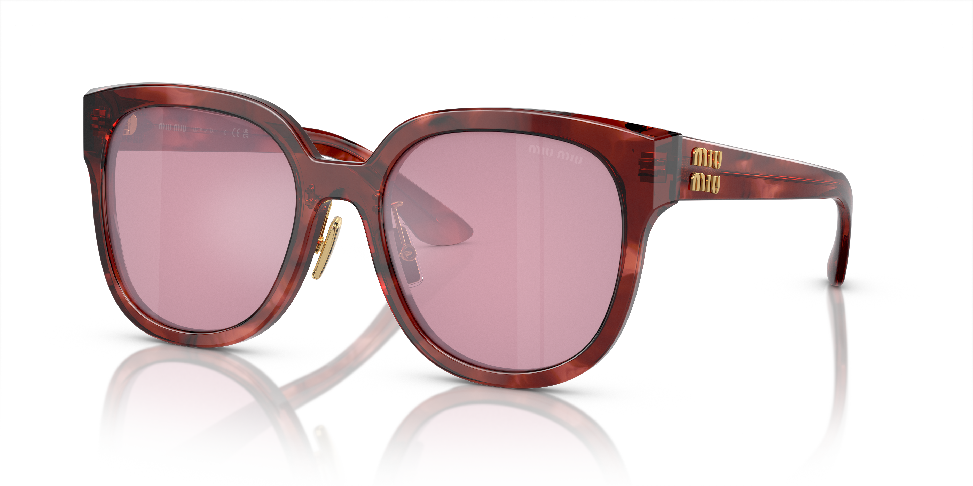 Miu Miu MU 01ZS L (55 - 20) with Red lenses and Red frame