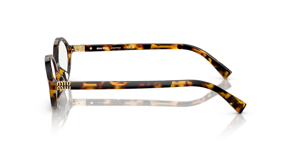 miu　4L Miu Miu MU 04ZS S (50 - 18) with Transparent lenses and Tortoise
