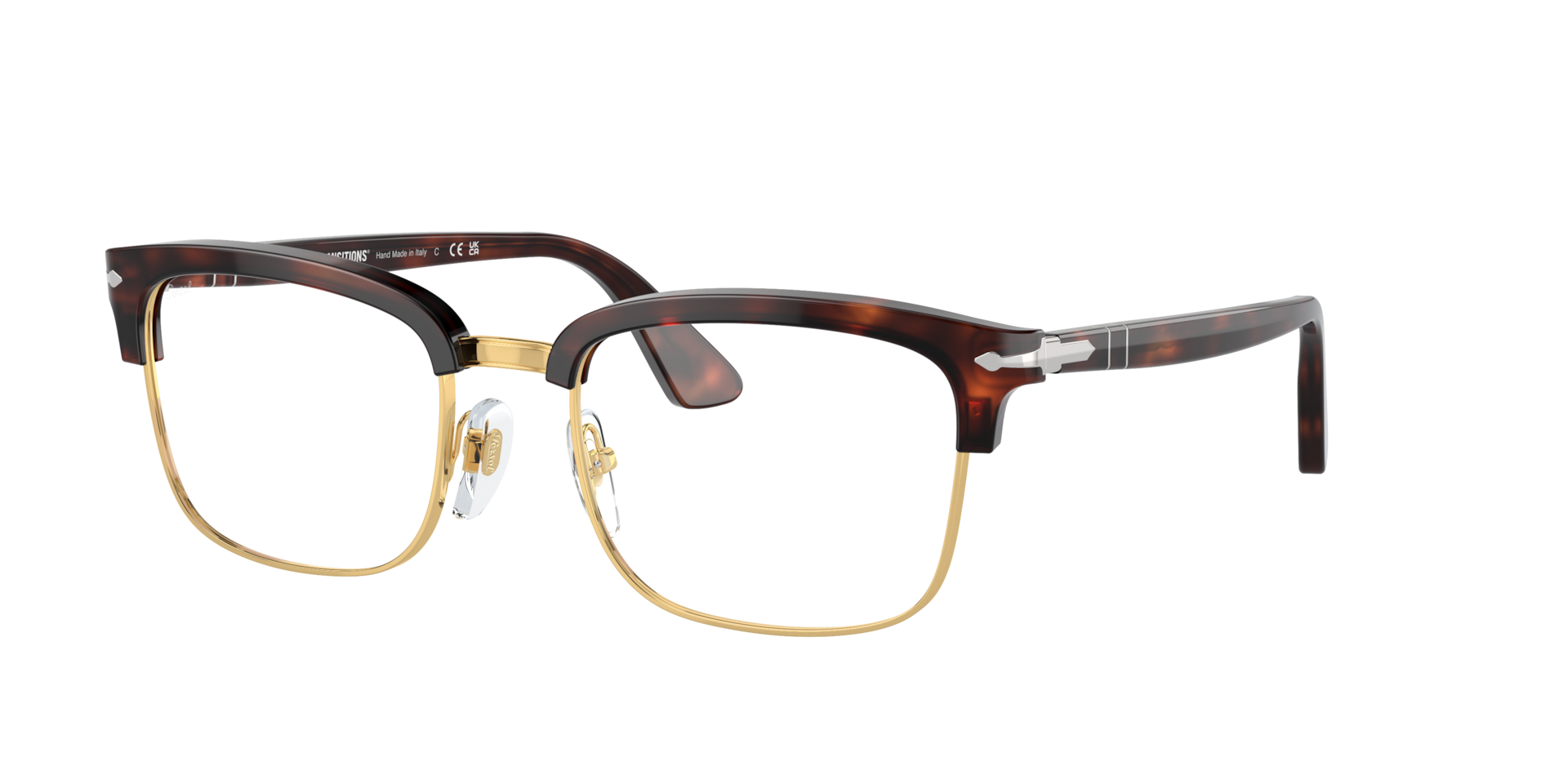 Persol Unisex Sunglass PO3327S - Transitions® -  Frame color: Havana, Lens color: Transitions 8 Green