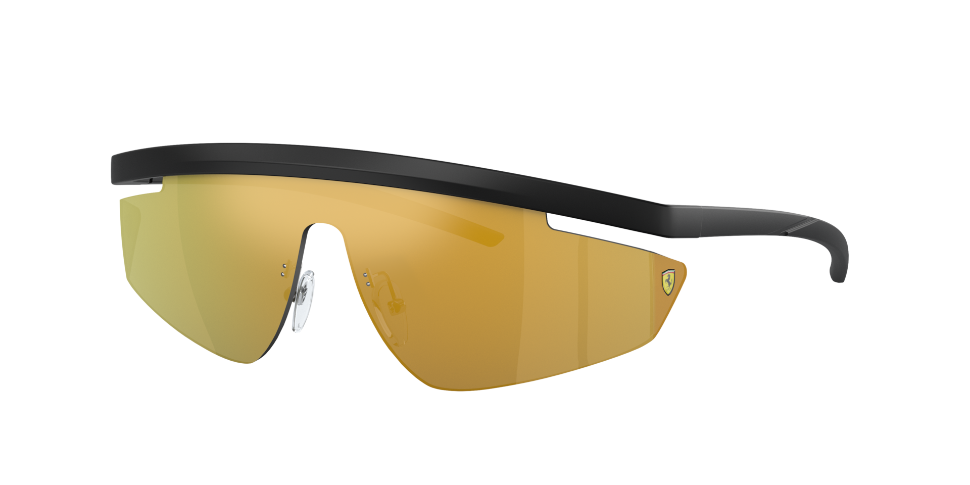 SCUDERIA FERRARI Unisex Sunglasses FZ6001 - Frame color: Matte Black, Lens color: Gold Mirror