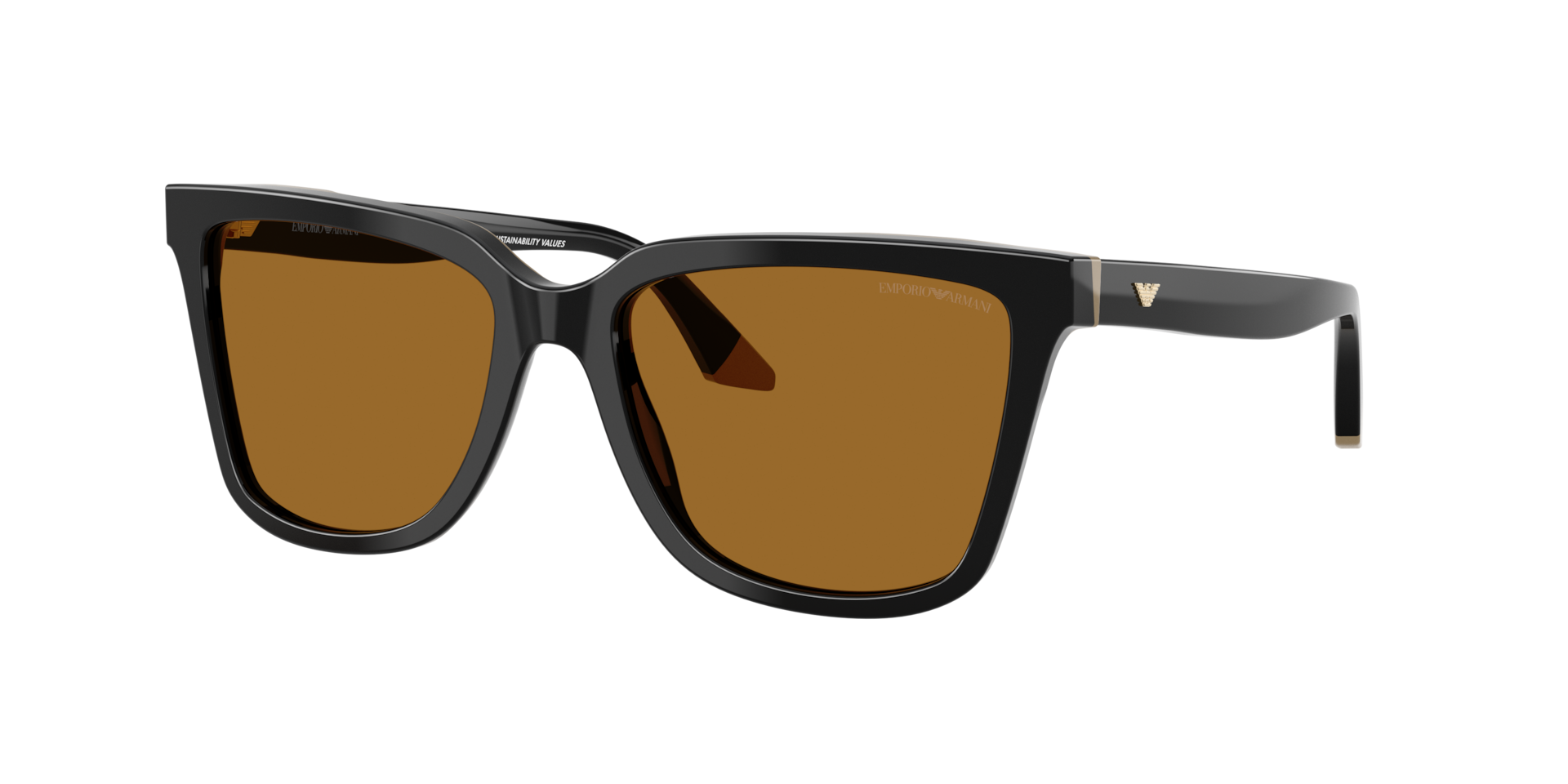 Emporio Armani Woman Sunglass EA4261 -  Frame color: Black/Beige, Lens color: Polarized Brown