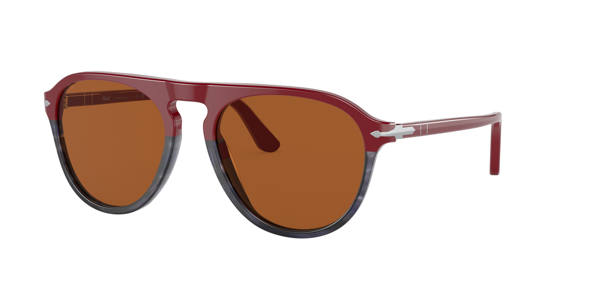 Persol Unisex Sunglass PO3302S - Couleur du Monture Bordeaux Couleur de Lentille Brun 120 €