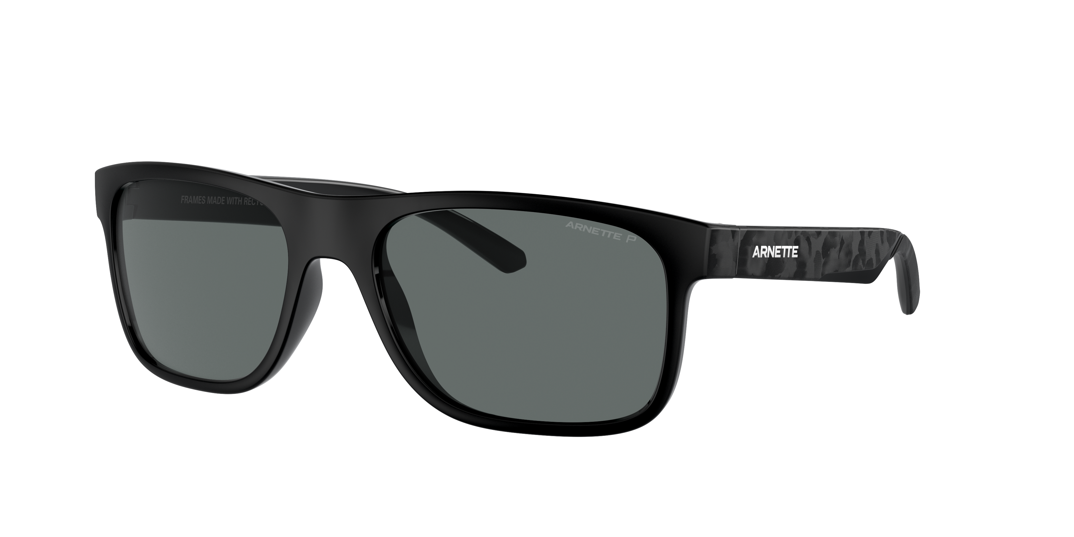 Arnette Man Sunglass Khim -  Frame color: Recycled Black, Lens color: Polarized Grey