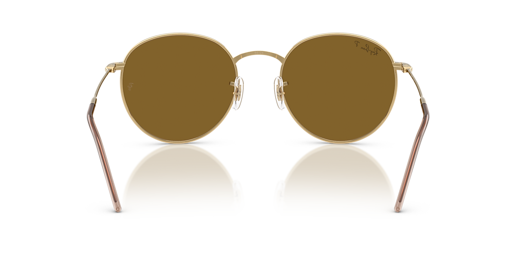 Ray-Ban Round Reverse XL (55 - 21) with Brown lenses and Gold