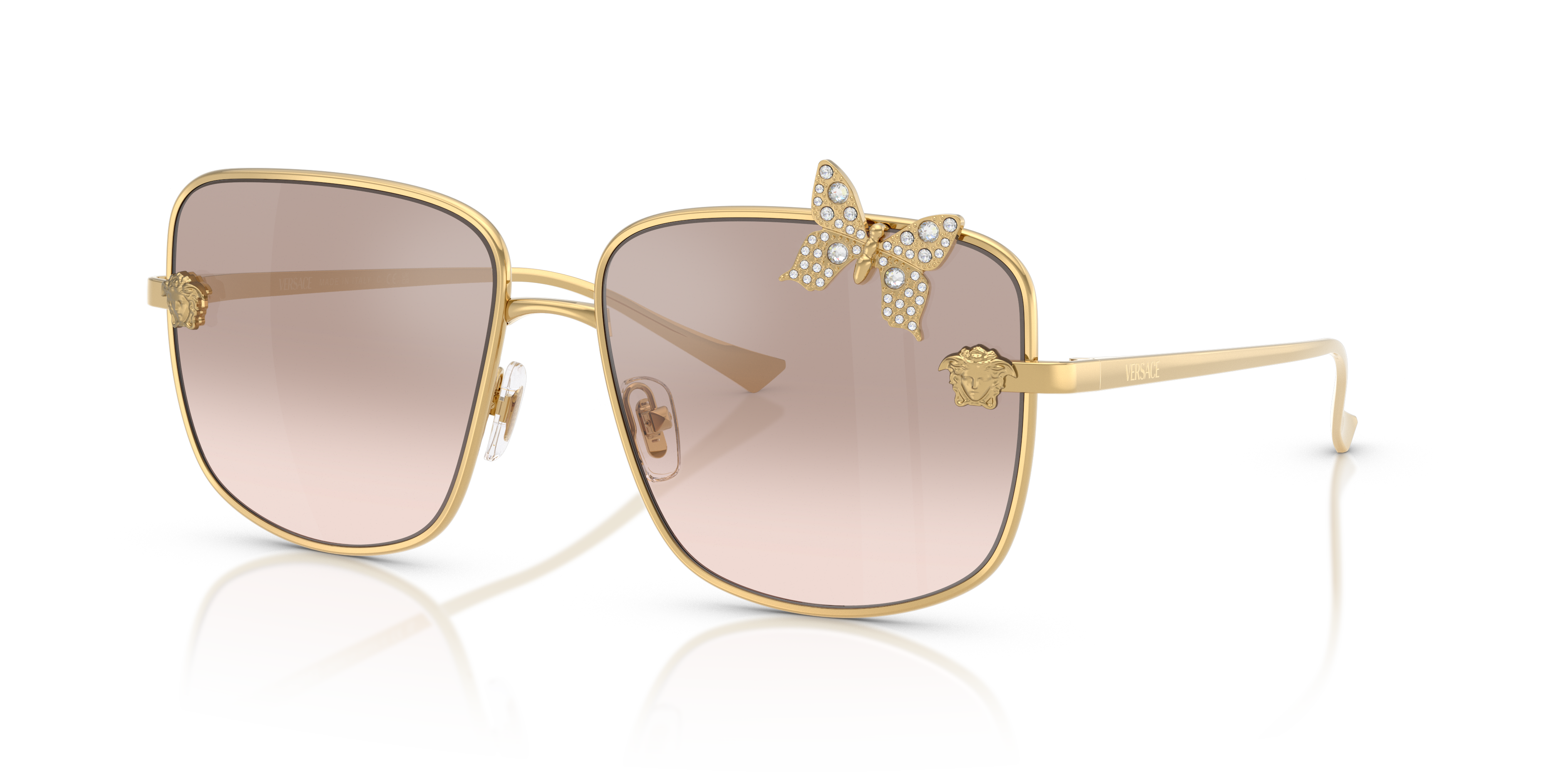 Versace VE2282 XL (59 - 15) with Brown lenses and Gold frame