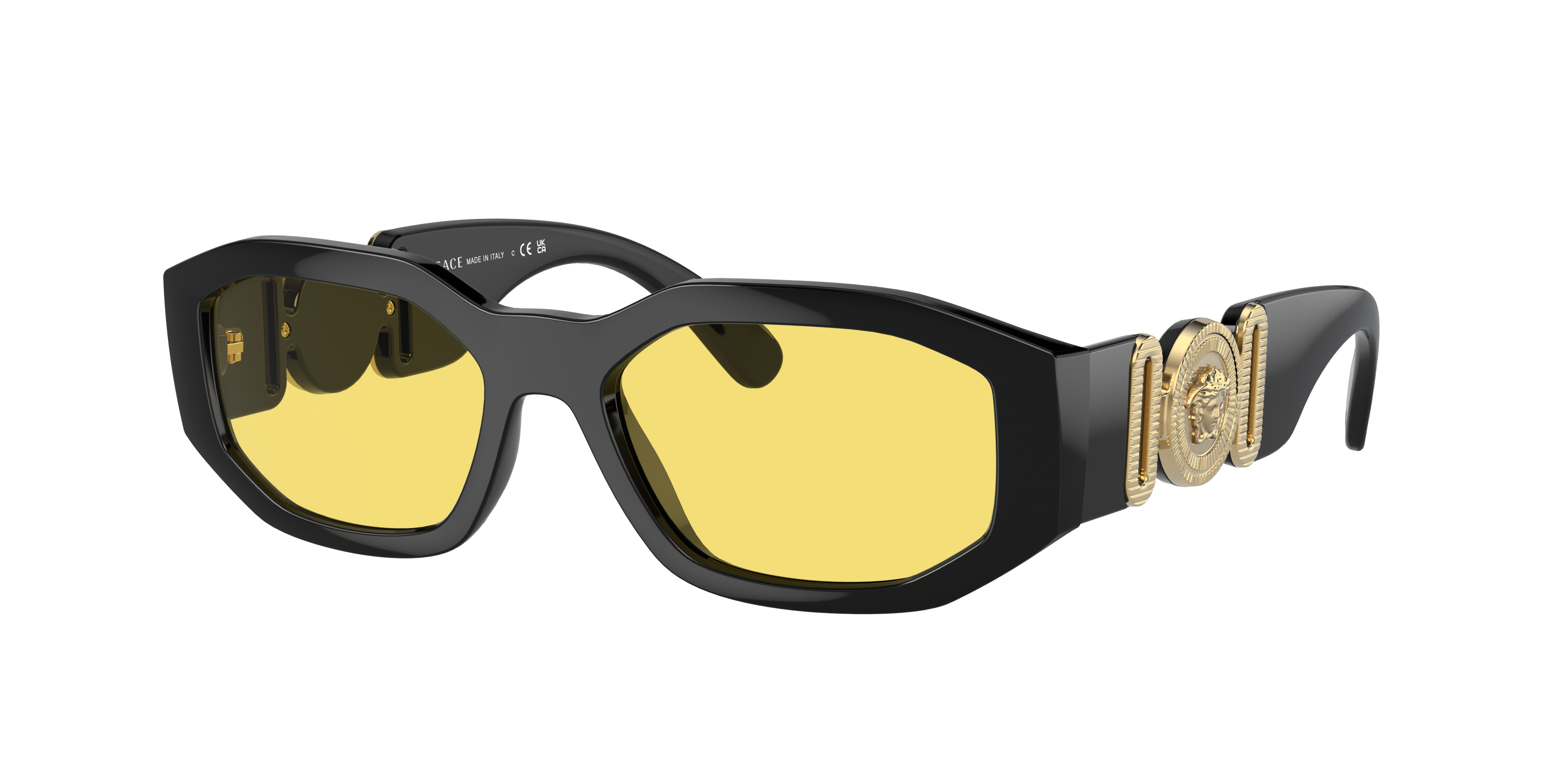 Versace Biggie M (53 - 18) with Yellow lenses and Black frame