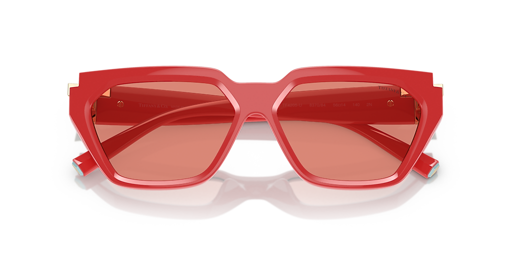 Tiffany & Co. TF4205U S (56 - 14) with Pink lenses and Red frame