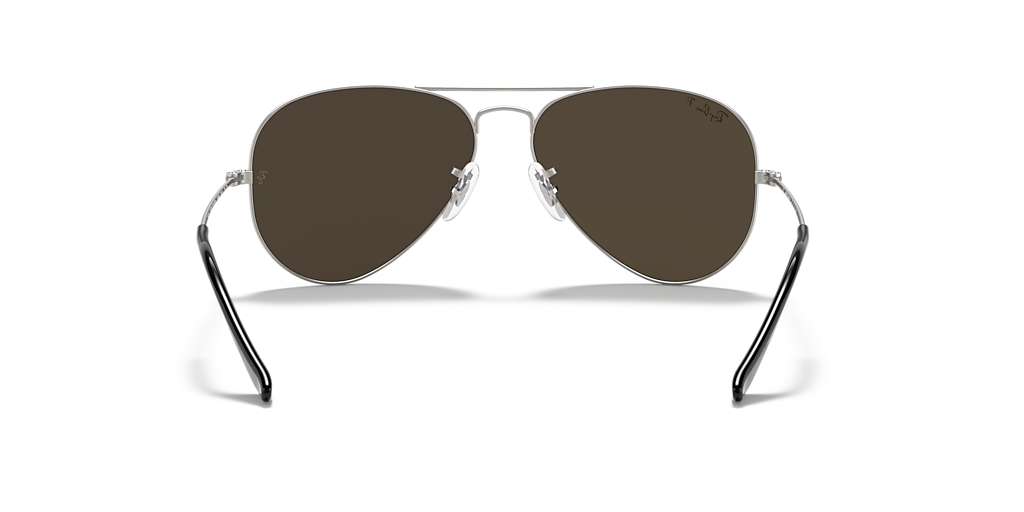 小物 Ray- Ban Aviator Ray-Ban Aviator Mirror XL (58 - 14) with Grey lenses and Silver