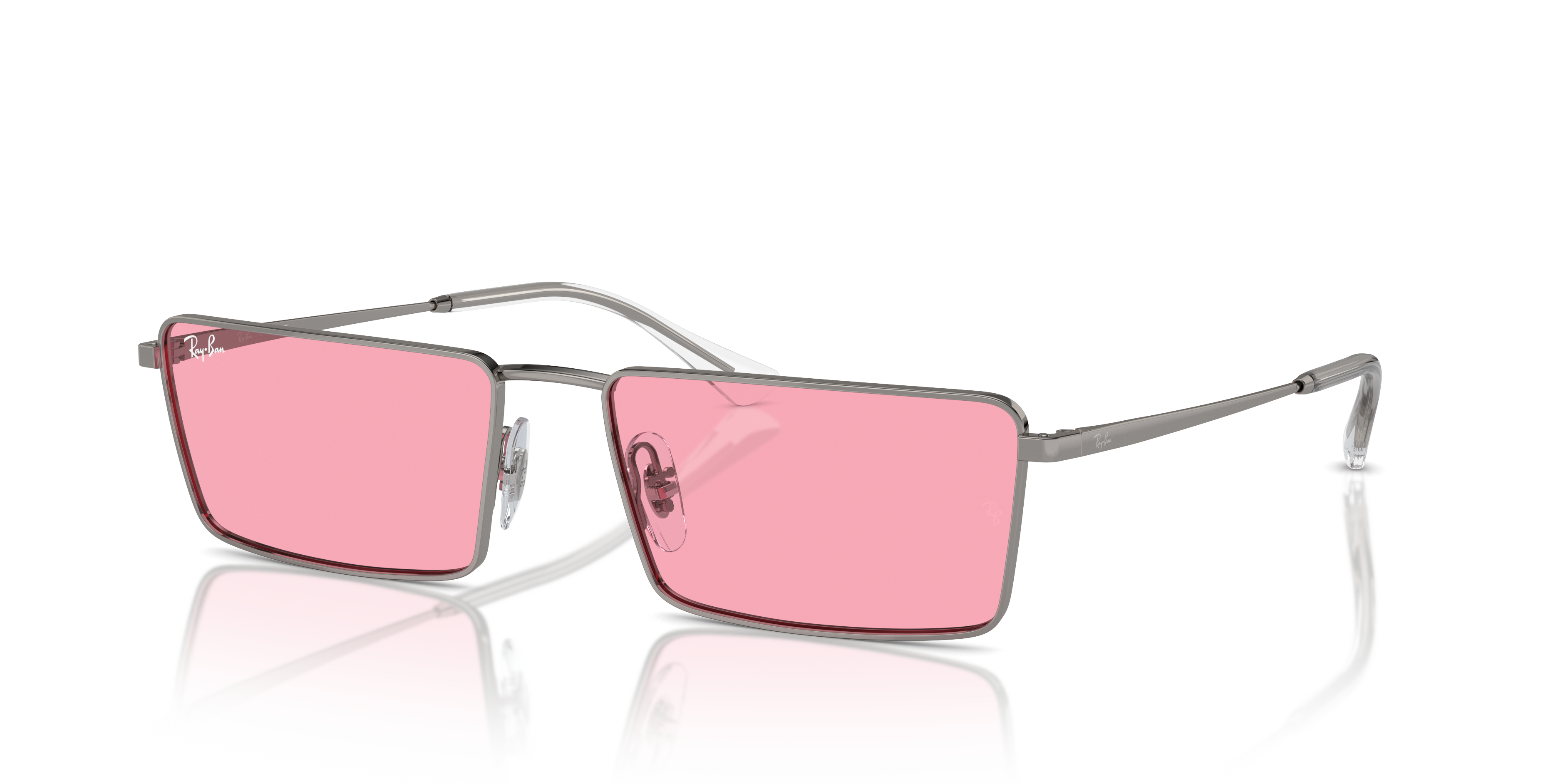 Ray-Ban RB3741 Emy Bio-Based L (56 - 17) with Pink lenses and Grey