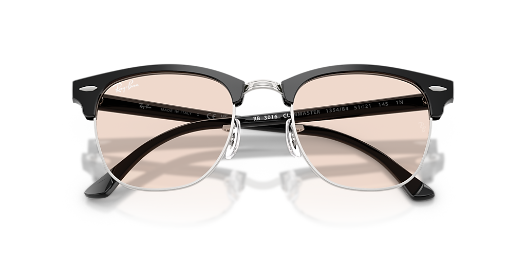 Ray-Ban RB3016 CLUBMASTER 1354/R5 51□21 Ray-Ban Clubmaster Classic L (51 - 21) with Transparent lenses and