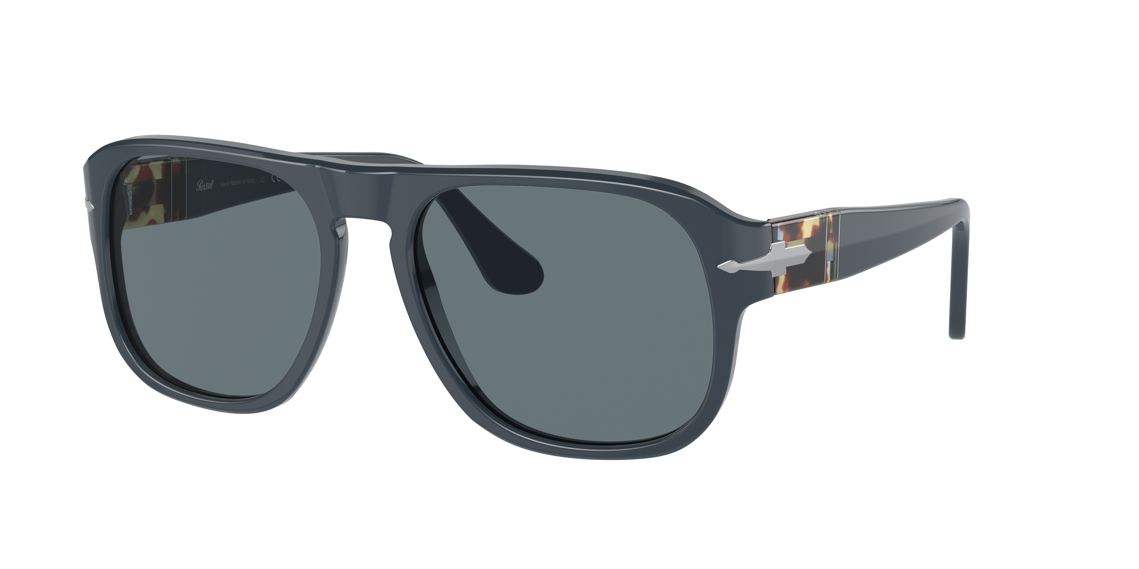 Persol Unisex Sunglass PO3310S - Jean -  Frame color: Dusty Blue, Lens color: Dark Blue Polarized