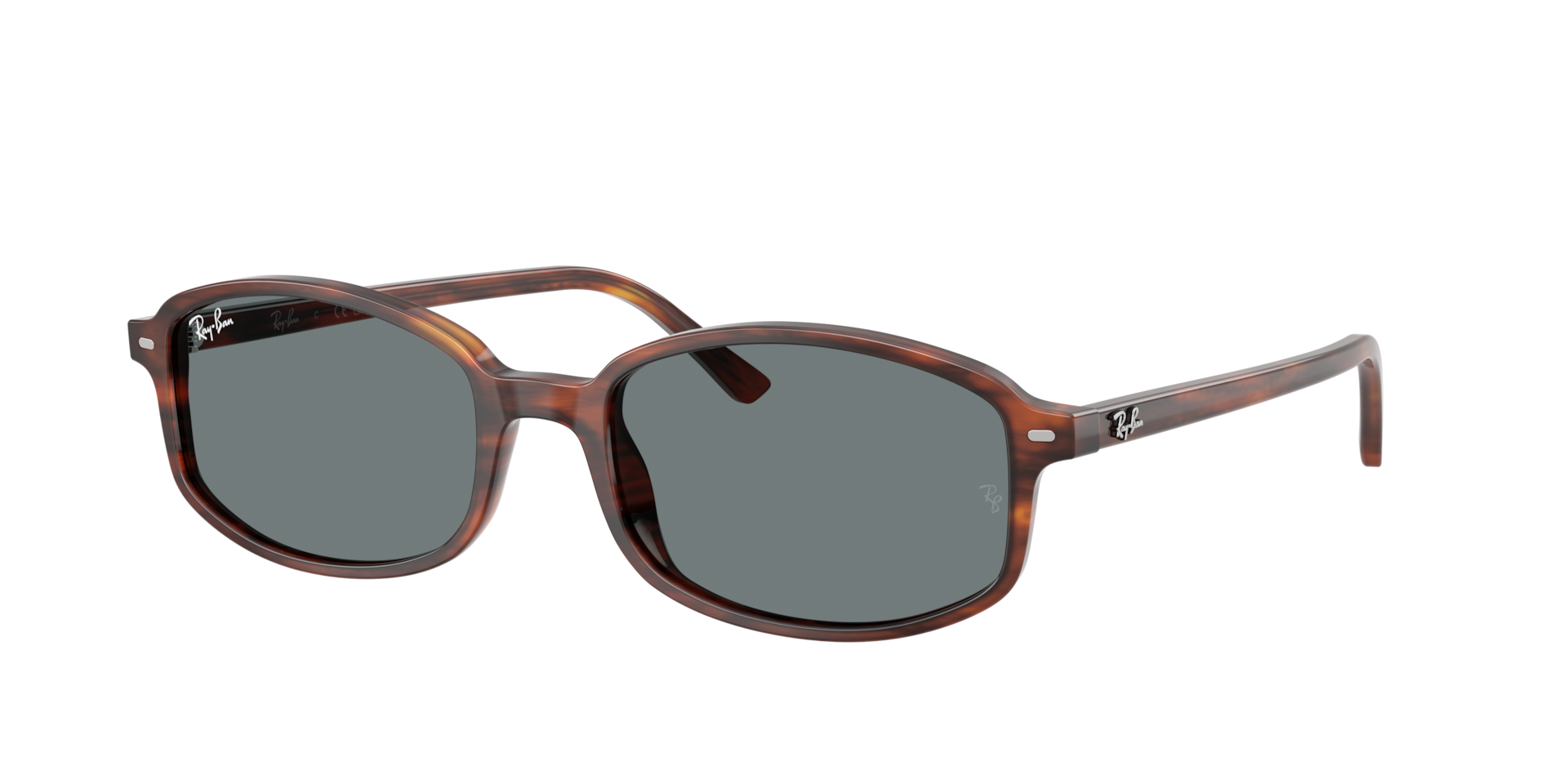 Ray-Ban Unisex Sunglass Sam -  Frame color: Striped Havana, Lens color: Blue