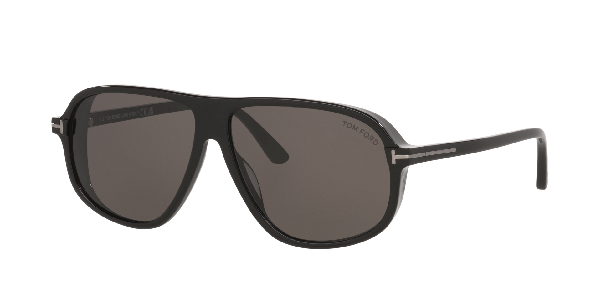 Tom Ford Homme Sunglass Guillaume_Tr - Couleur du Monture Noir brillant Couleur de Lentille Gris 320 €