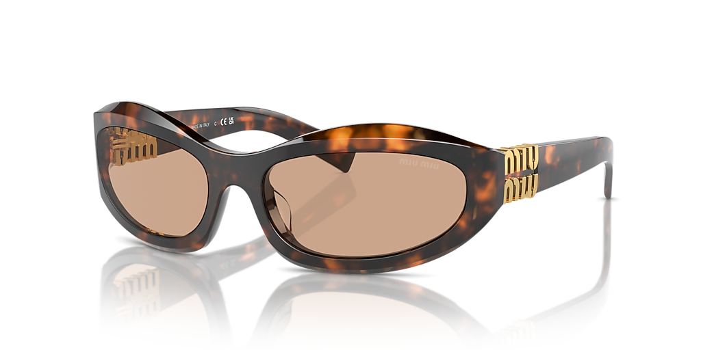 mika misu Miu Miu MU 14ZS S (59 - 17) with Brown lenses and Tortoise frame